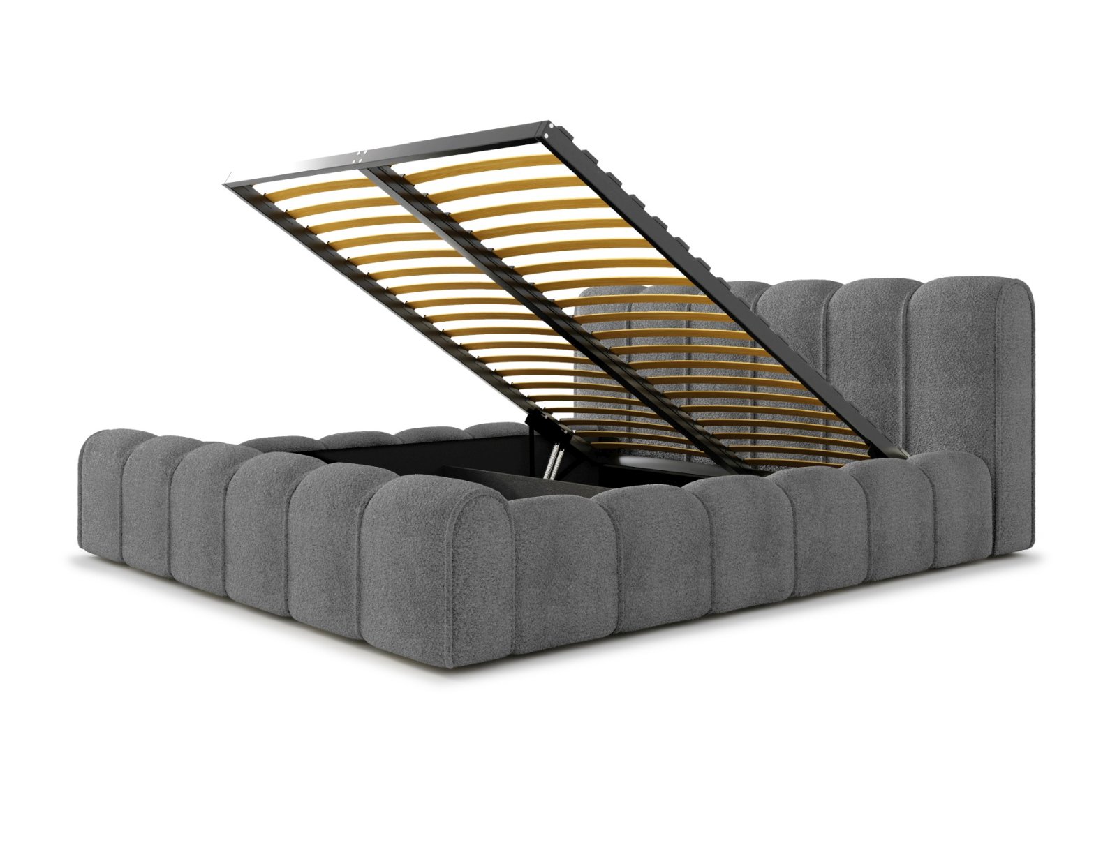 Polsterbett Belio Boucle 140x200 mit Metallrahmen Quelle 92