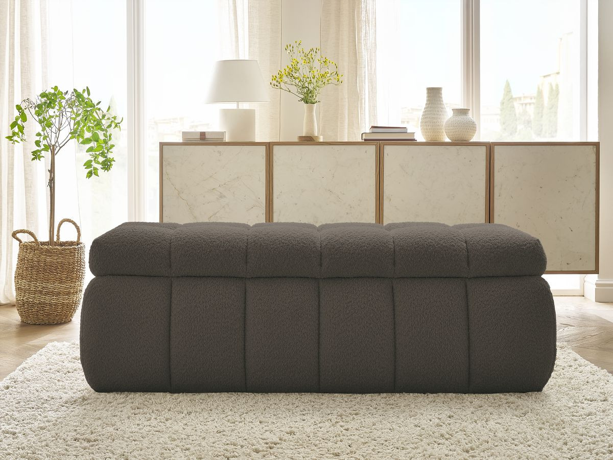 Bobochic Mont-blanc Bettbank Bouclé-Stoff Braun