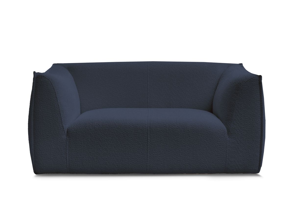 Bobochic Giorgia Sofa 2-Sitzer Bouclé-Stoff Dunkelblau