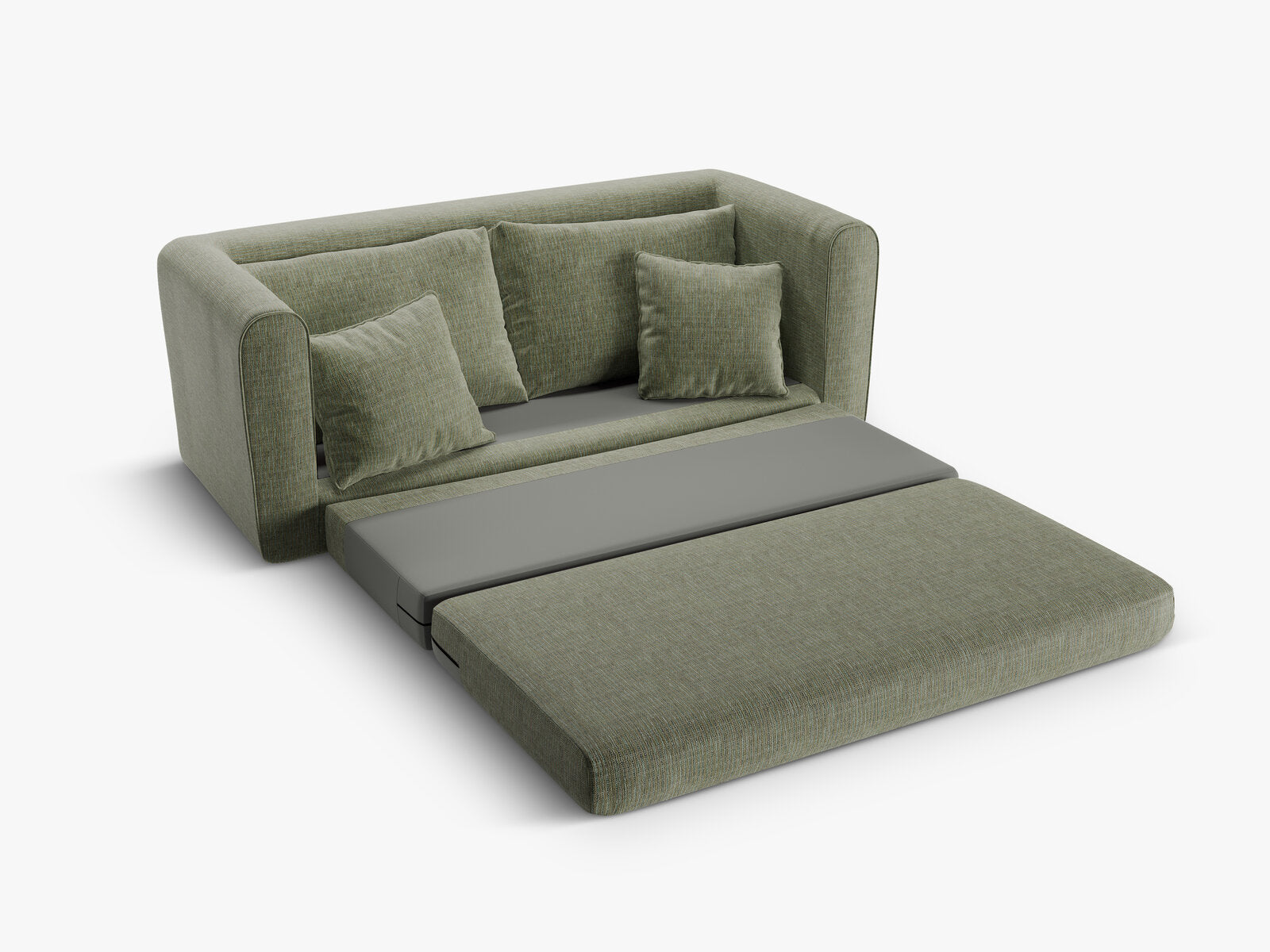 Micadoni Sofa Lido 2-Sitzer Strukturierter Stoff Olive