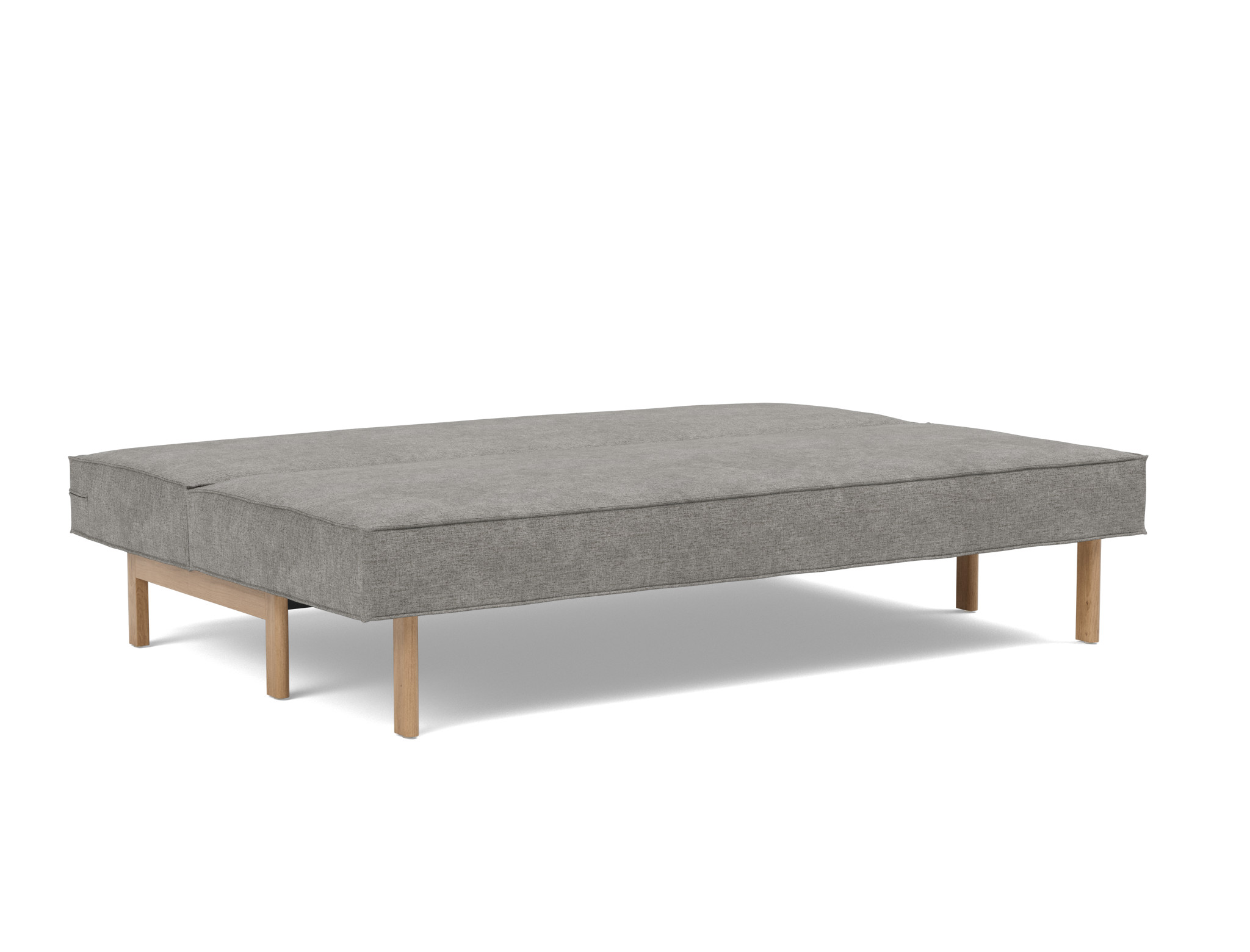 Schlafsofa Sly Flachgewebe Avella 282-Warm-Grey Beine Eiche
