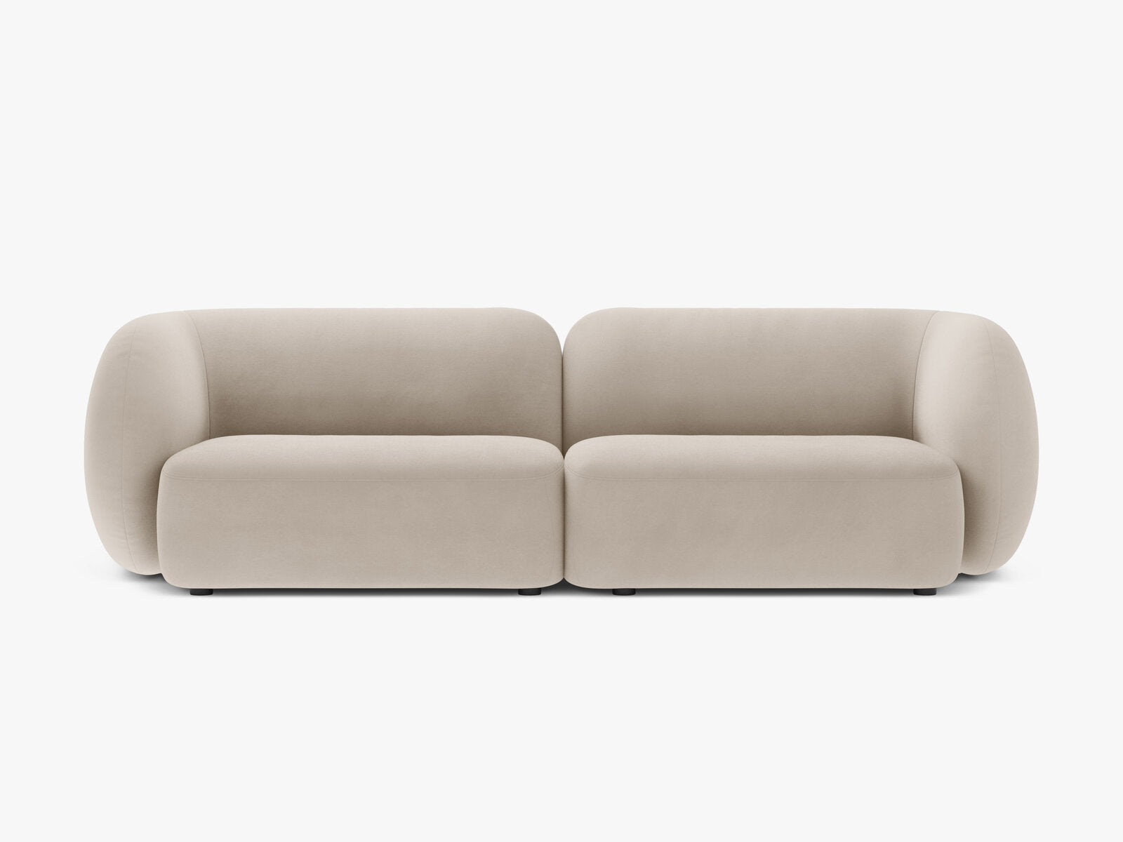 Micadoni Sofa Kate 4-Sitzer Samt Beige