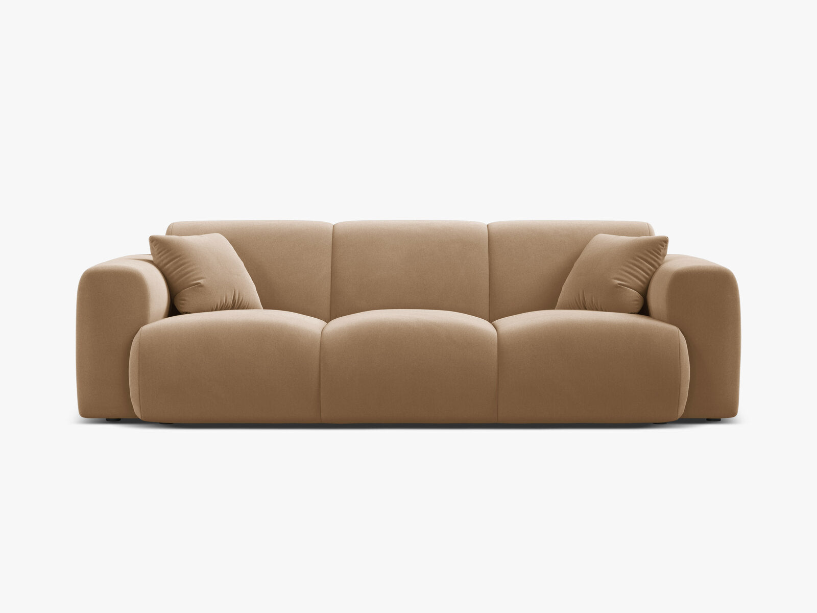 Micadoni Sofa Molino 3-Sitzer Samt Casino Sand
