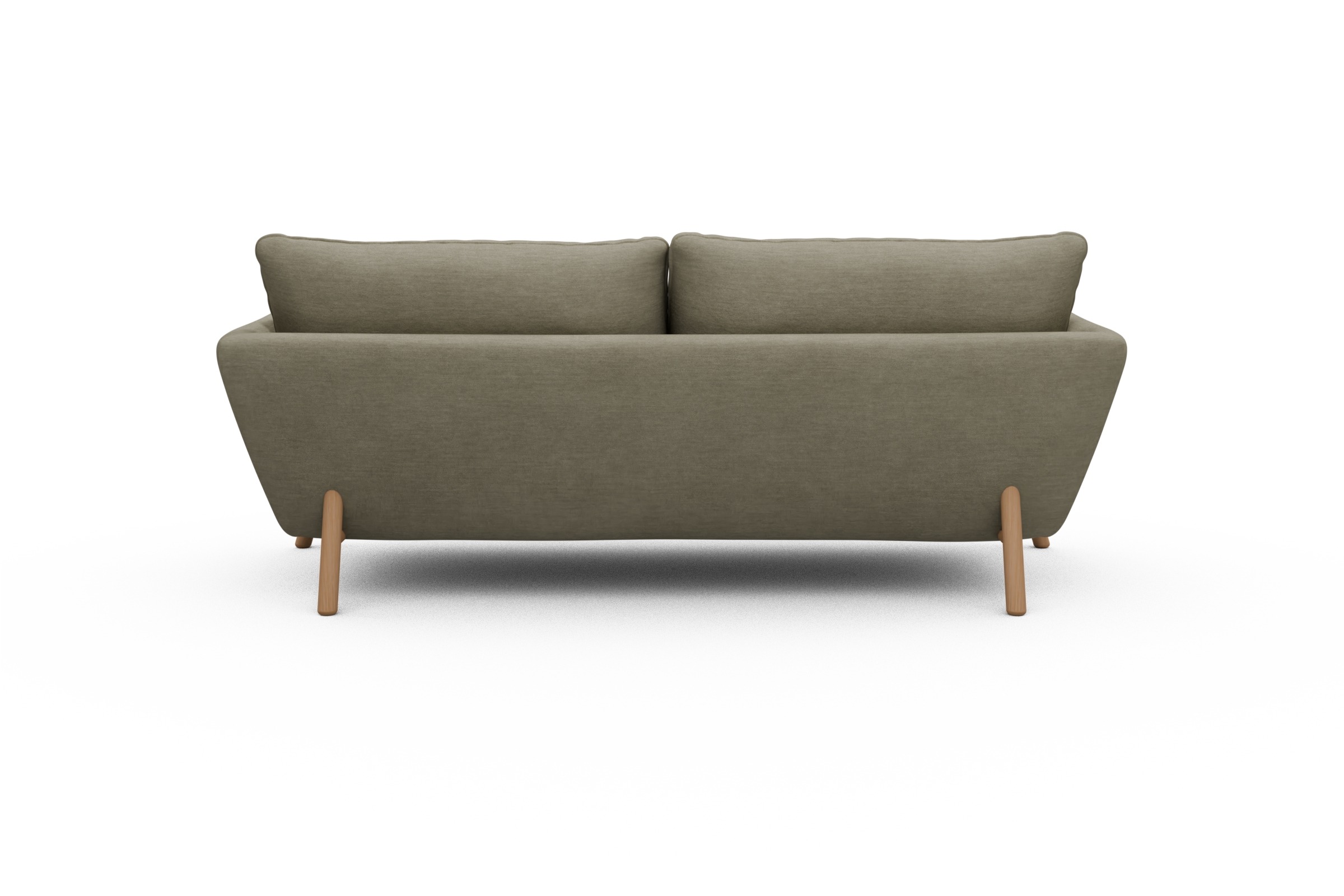 Sofa Emil 3-Sitzer Beinfarbe Eiche Natur Vivus-Dusty-Sand