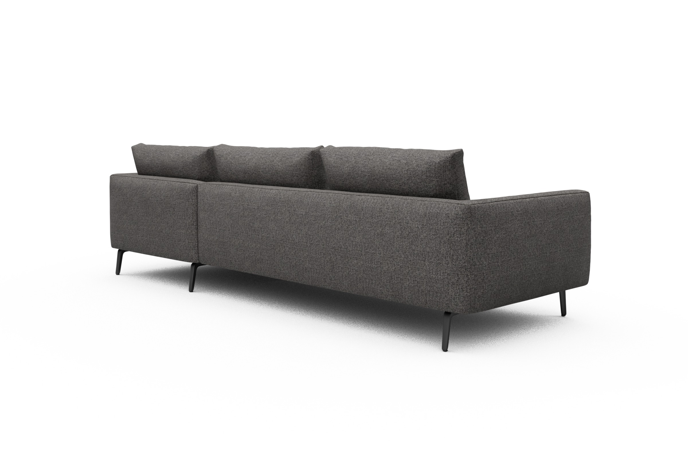 Ecksofa Karl Chaiselongue rechts mit 2,5-Sitzer Carreno-Salt-and-Pepper