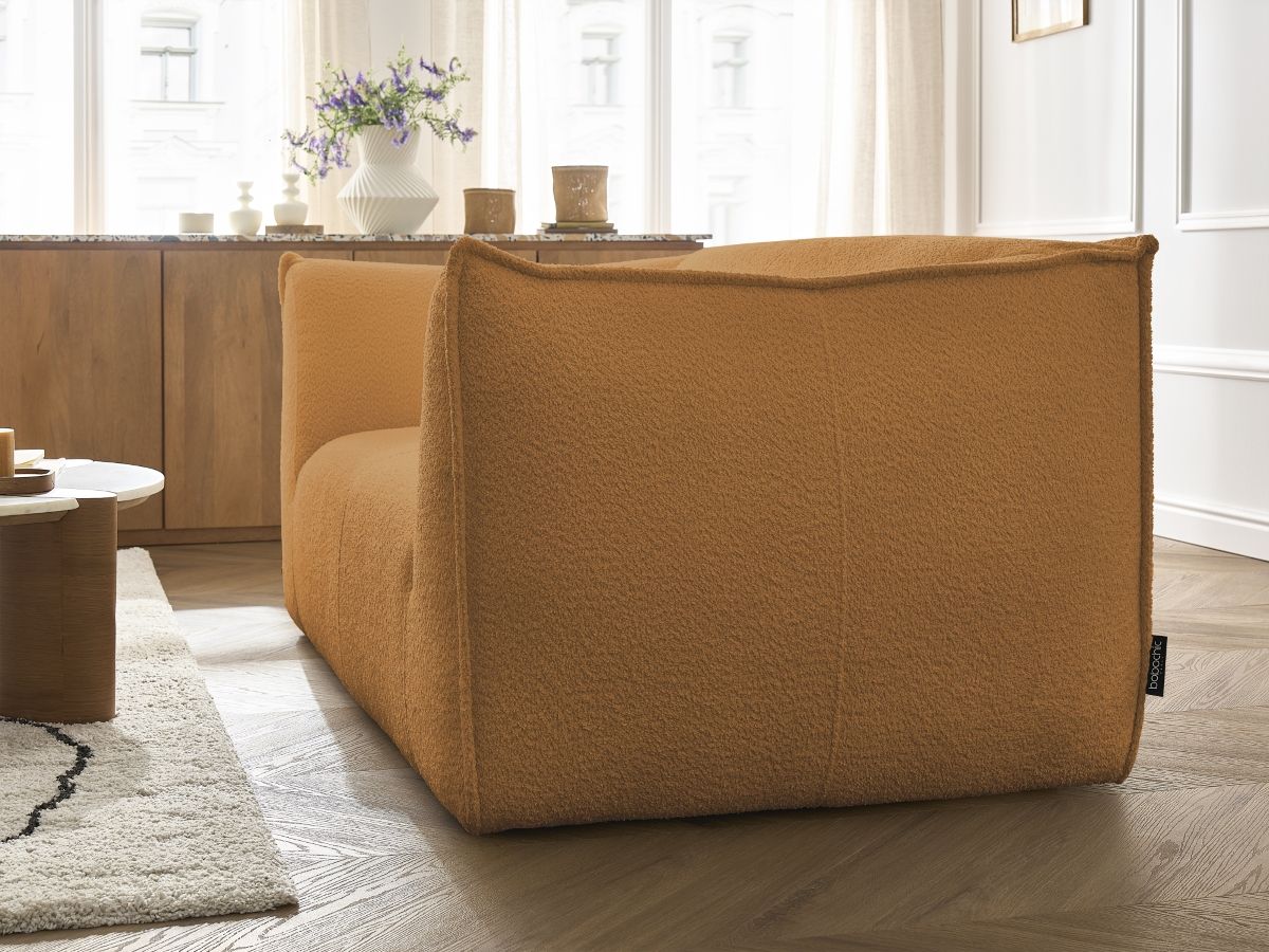 Bobochic Giorgia Sofa 2-Sitzer Bouclé-Stoff Gelb
