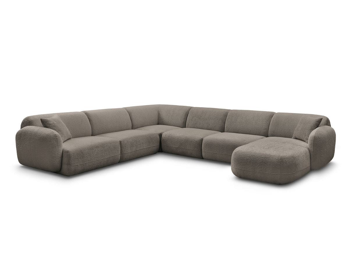 Bobochic Anda Wohnlandschaft Chenille Taupe Ecke links