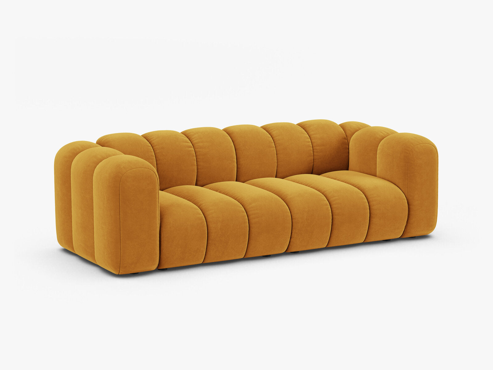 Micadoni Sofa Lupine 3-Sitzer Samt Venus Gelb