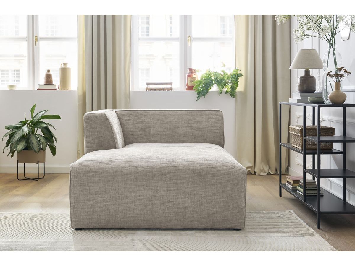Bobochic Megeve Méridienne-Modul Strukturstoff Beige Ecke links