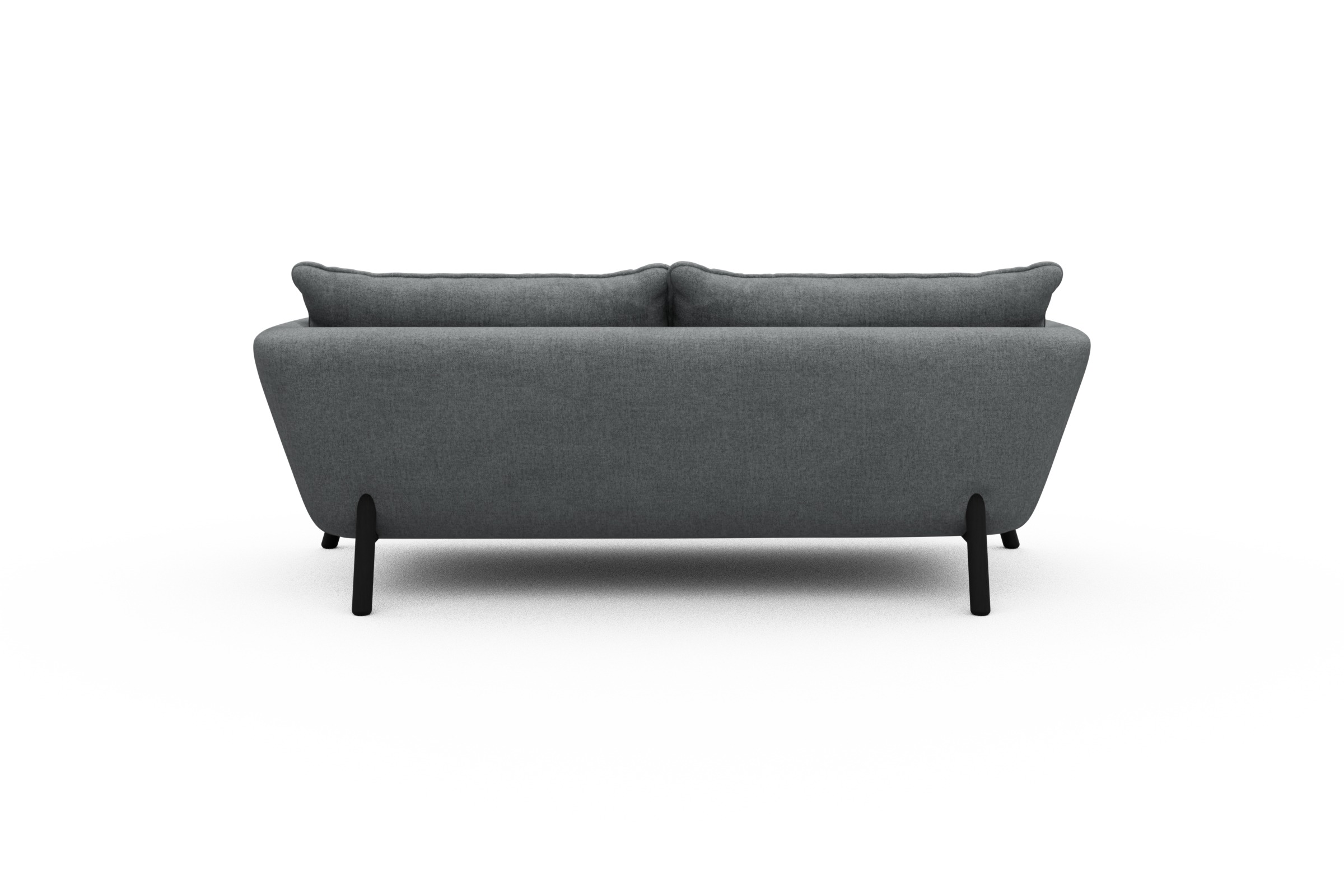Sofa Emil PREMIUM 2-Sitzer Beinfarbe Eiche Schwarz Casone-Gravel-Grey