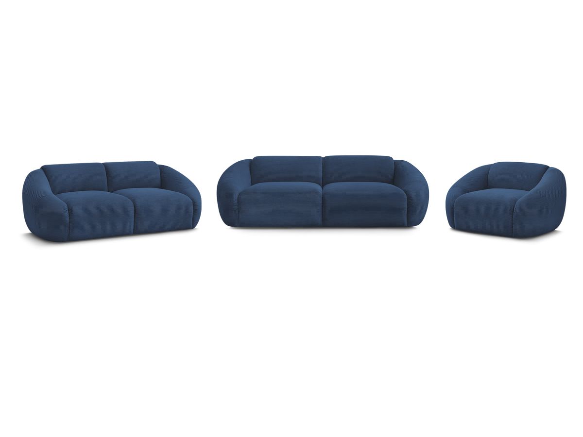 Bobochic Tina Sofa 6-Sitzer Cordsamt Dunkelblau