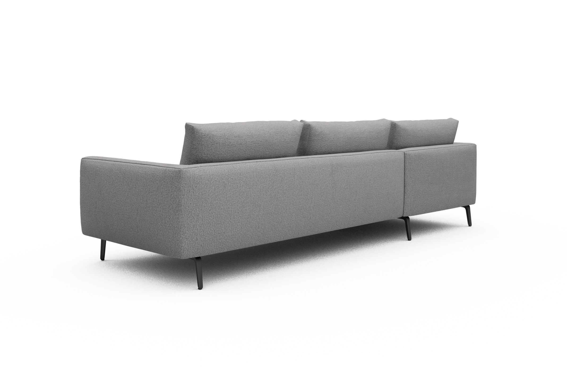 Ecksofa Karl Chaiselongue links mit 2,5-Sitzer Sama-Grey