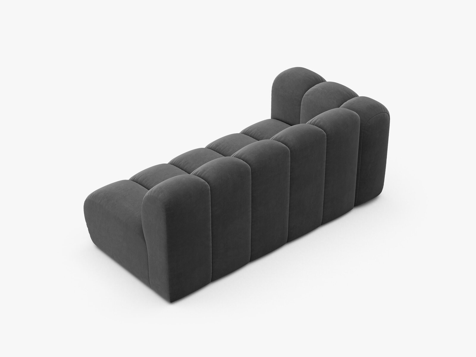 Micadoni Modul Lupine 3-Sitzer Samt Venus Grau Links