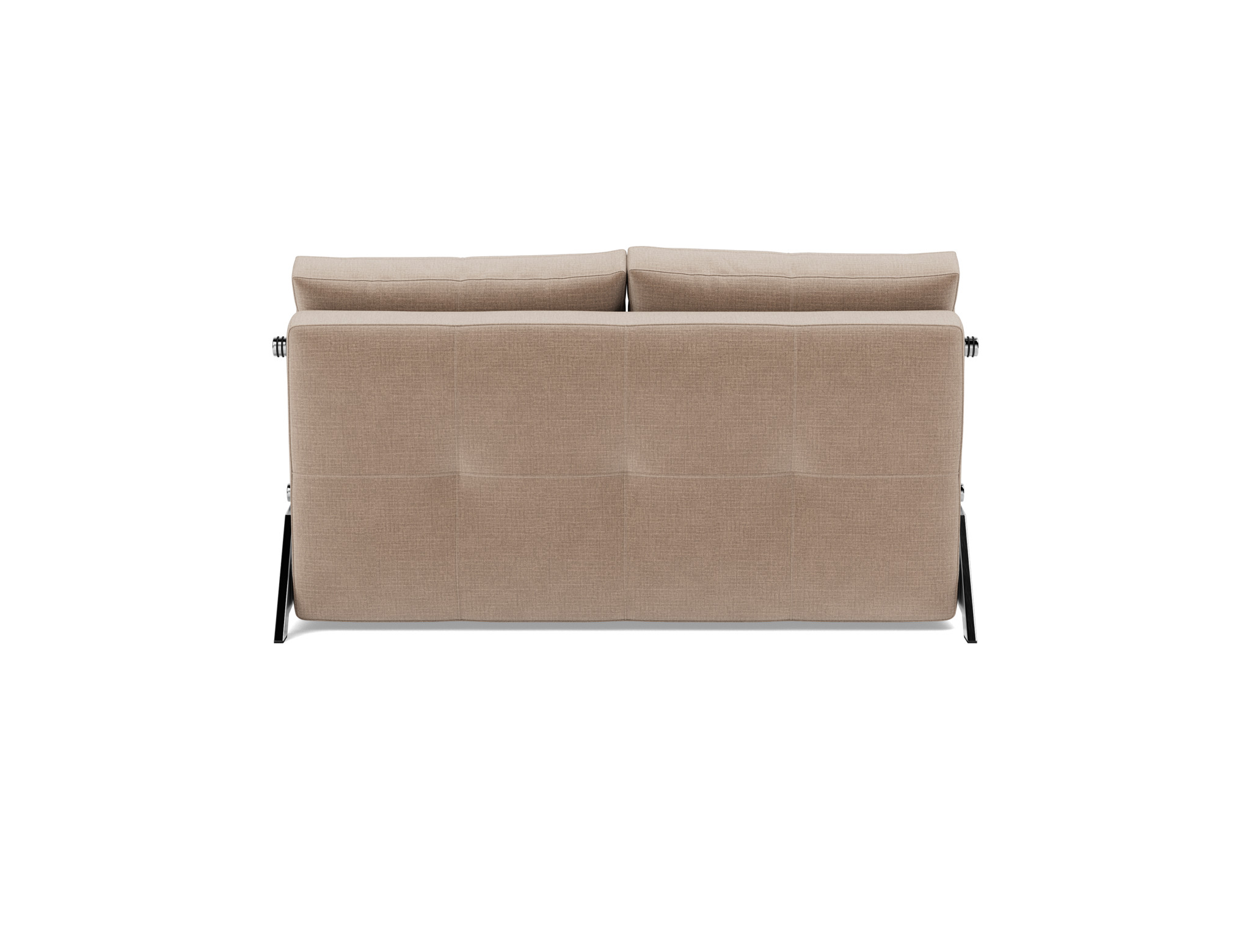 Schlafsofa Cubed 140 Chenille Esina 417-Mocha Beine Chrom