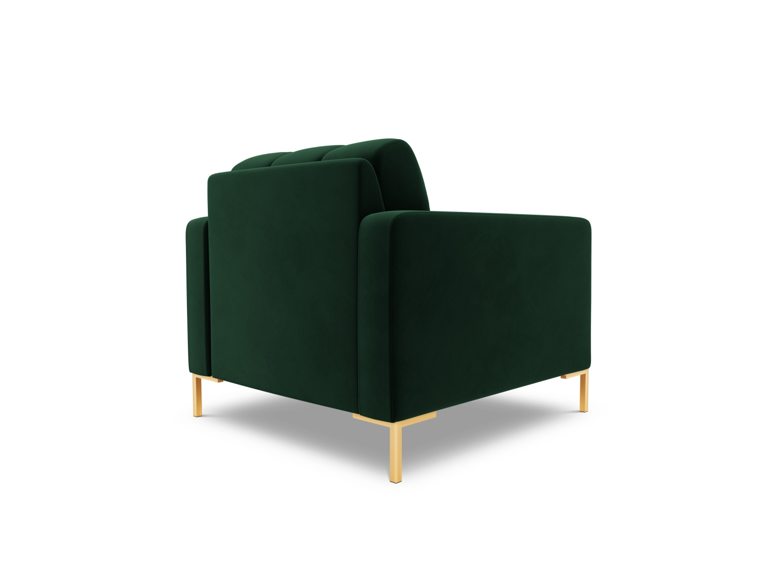 Cosmopolitan Design Sessel Bali Samt Bluvel Flaschengrün Beine Gold
