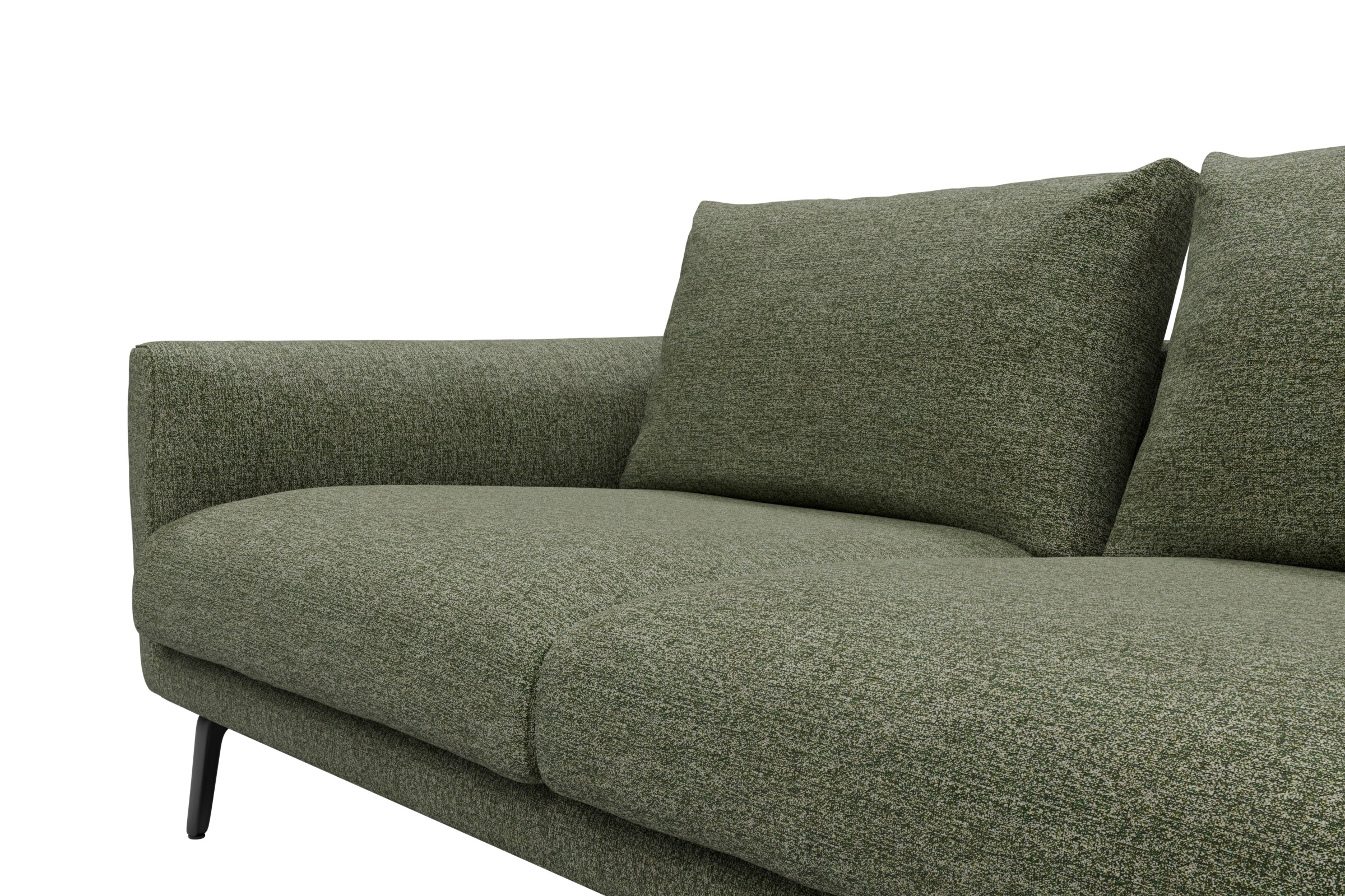 Ecksofa Karl Relax-Ecke rechts mit 2,5-Sitzer Carreno-Vivid-Green