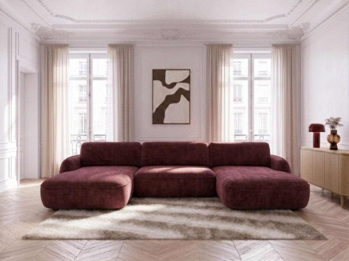 Bobochic Celeste Wohnlandschaft Chenille Rot