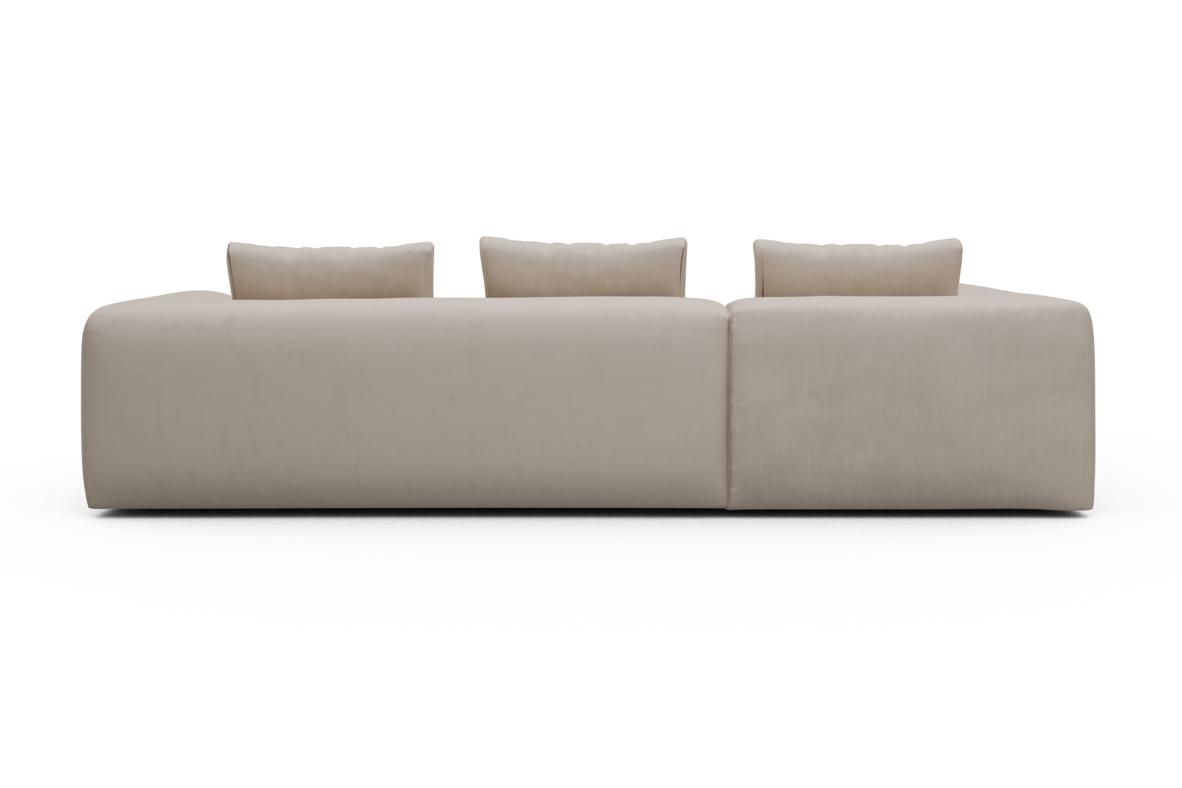 Ecksofa Fred Relax-Ecke links mit 2,5-Sitzer Cordufine-Off-White