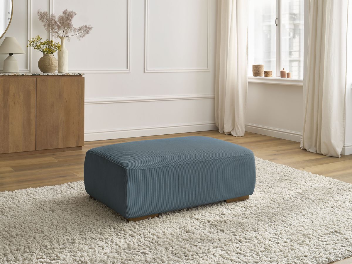 Bobochic Sidonie Pouf Cordsamt Dunkelblau