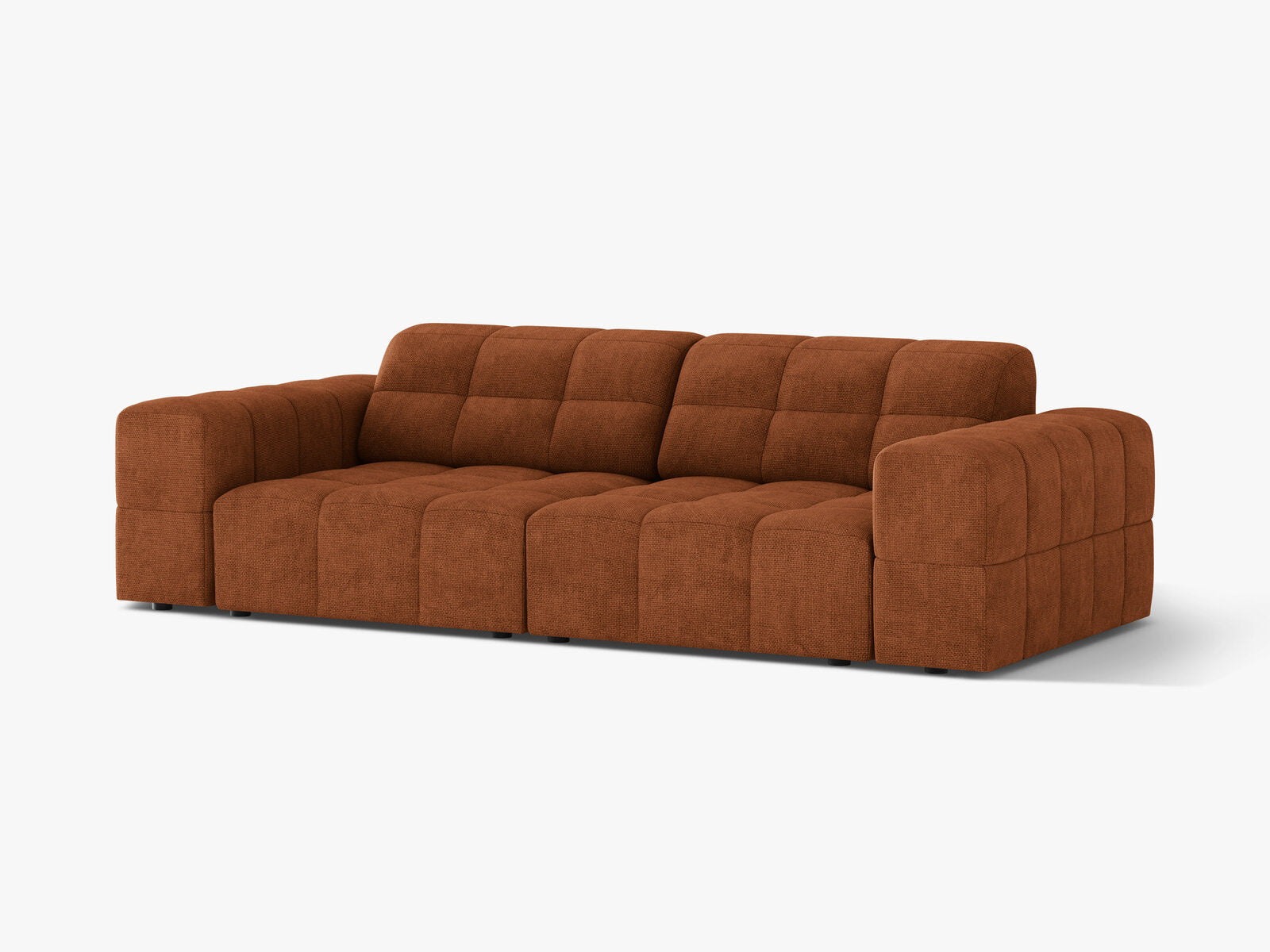 Micadoni Sofa Jennifer 3-Sitzer Chenille Eden Ziegel