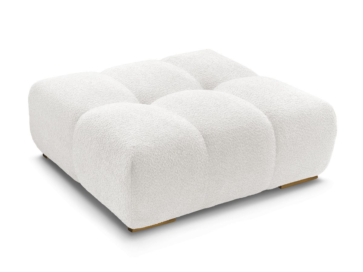 Bouclé-Stoff · Weiß