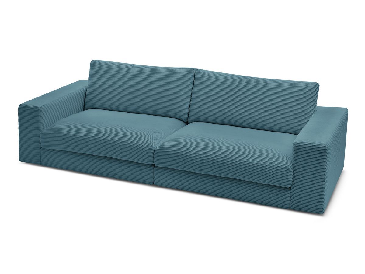 Bobochic Leonard Sofa 3-Sitzer 274 × 109 cm Strukturstoff Hellblau