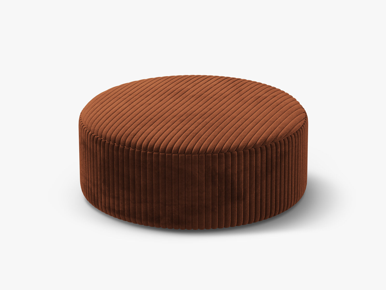 Micadoni Pouf Dia 90cm Kord Tilia Ziegel