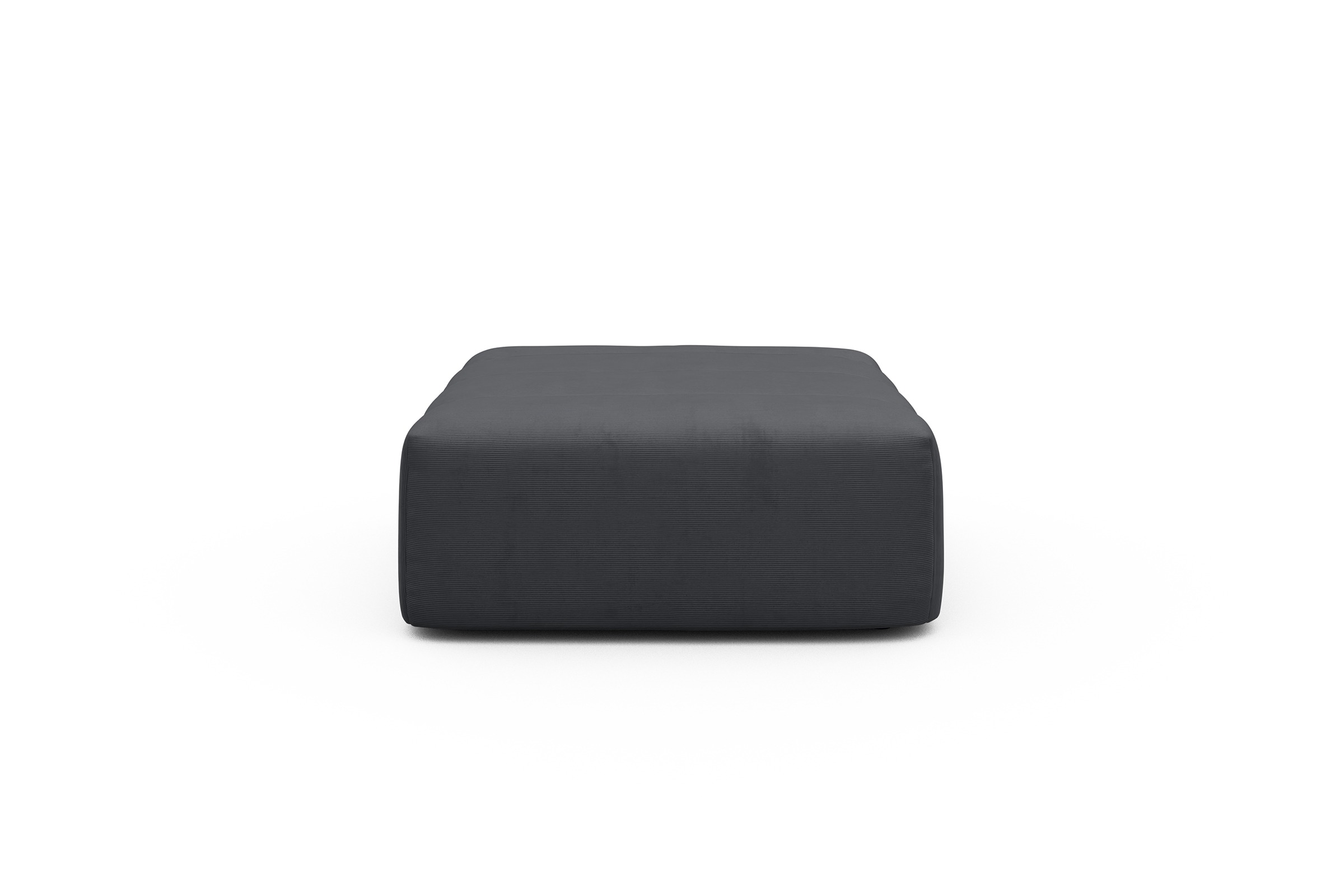 Sitzhocker Hugo Ottomane Cordufine-Slate-Grey