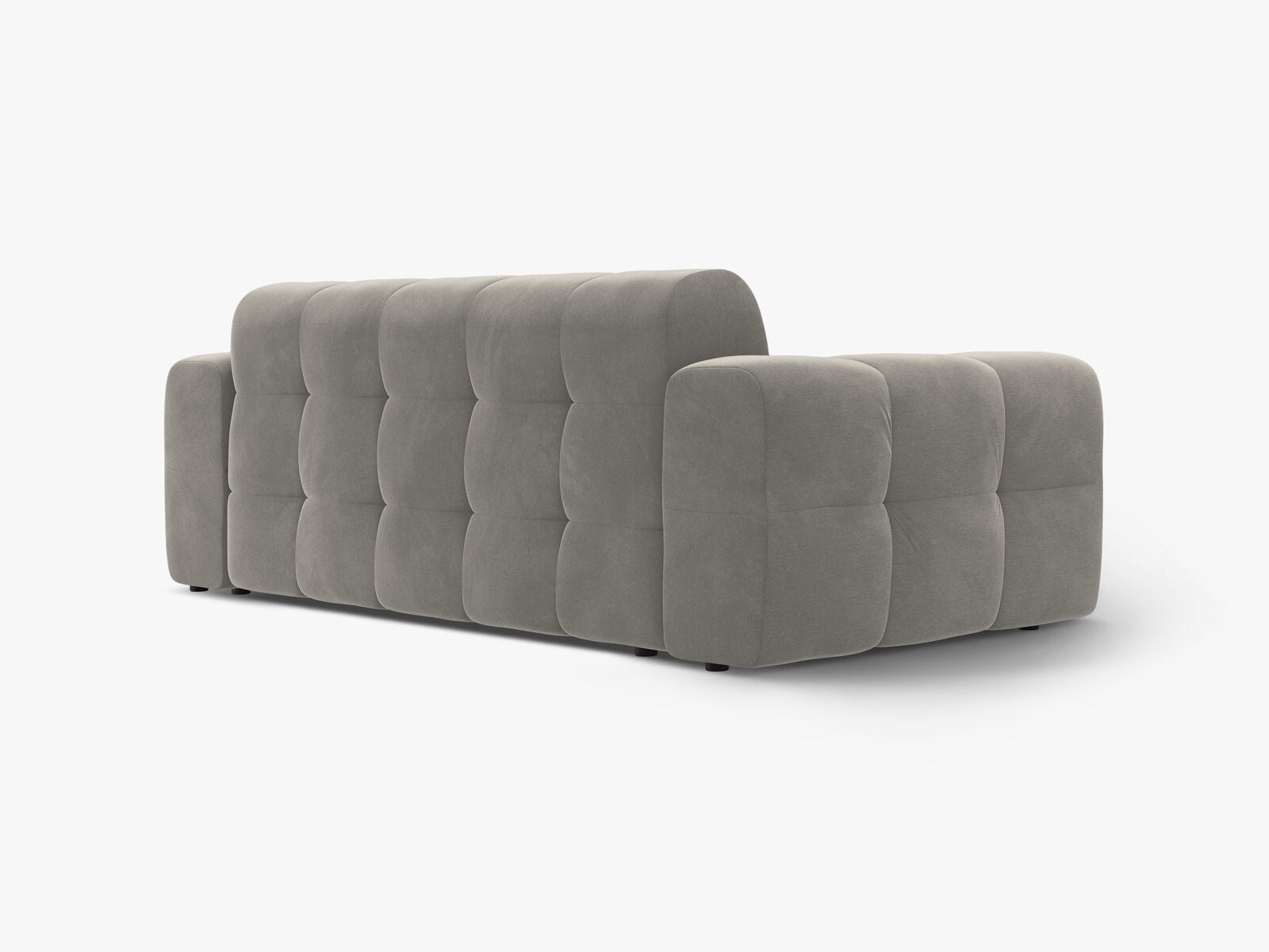 Micadoni Sofa Kendal 3-Sitzer Samt Magic Velvet Dunkelgrau