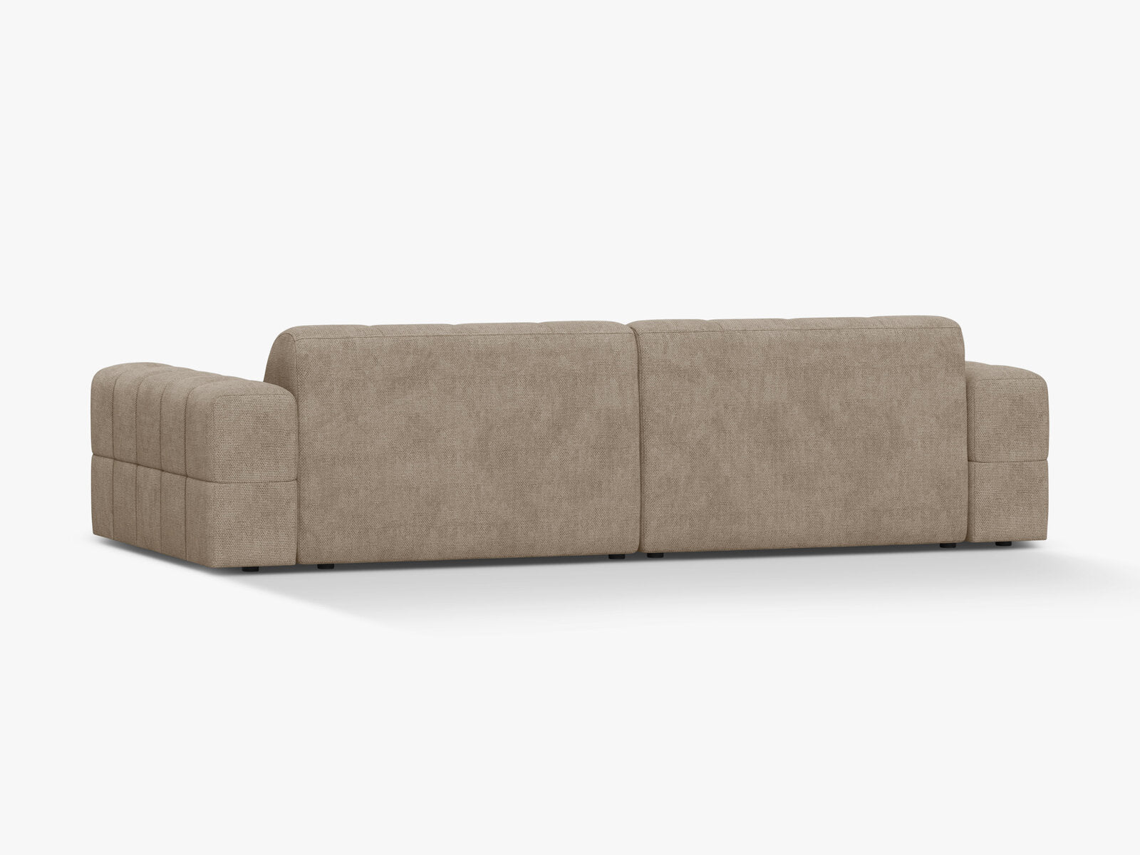 Micadoni Sofa Jennifer 4-Sitzer Chenille Eden Dunkelbeige