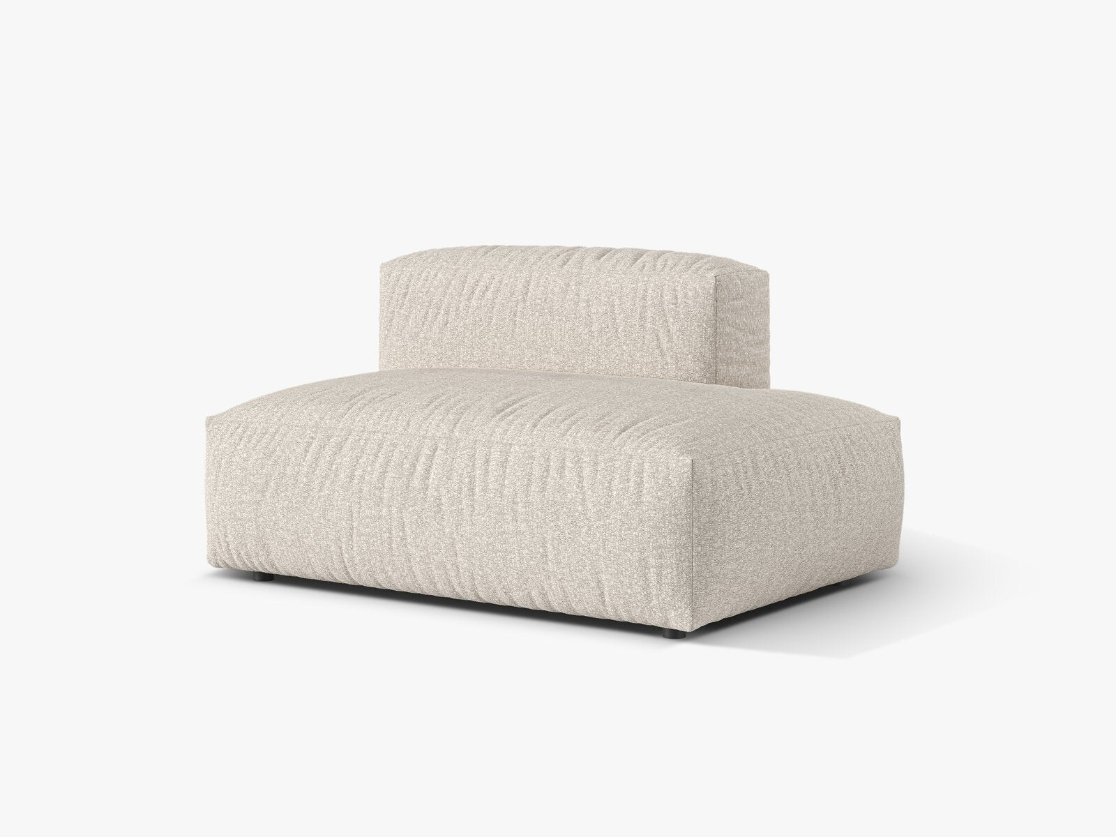 Micadoni Ecksofa-Modul Martina 1-Sitzer Rechts Boucle Monet Beige