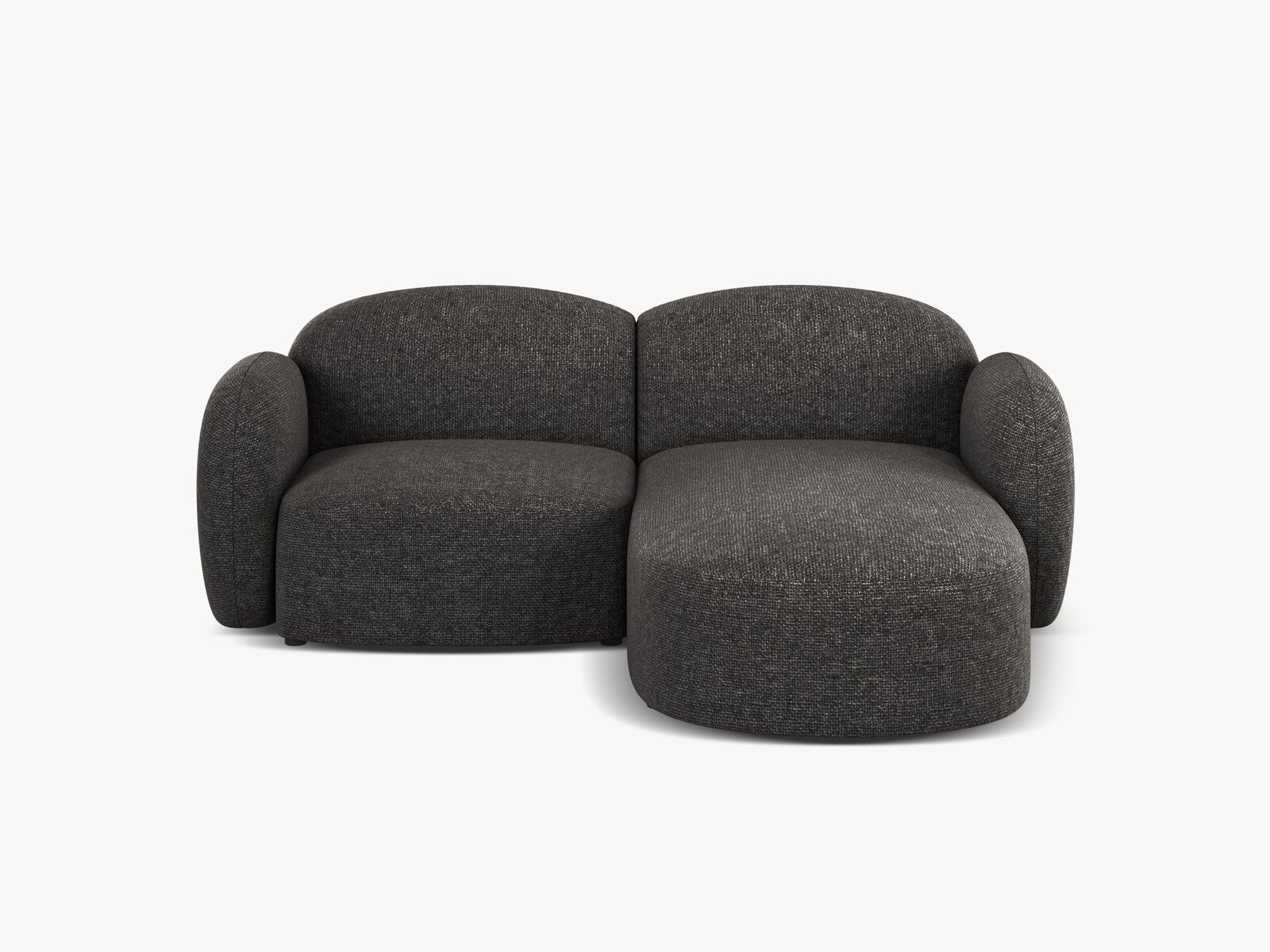 Micadoni Ecksofa Blair 3-Sitzer Rechts Chenille Eden Anthrazit