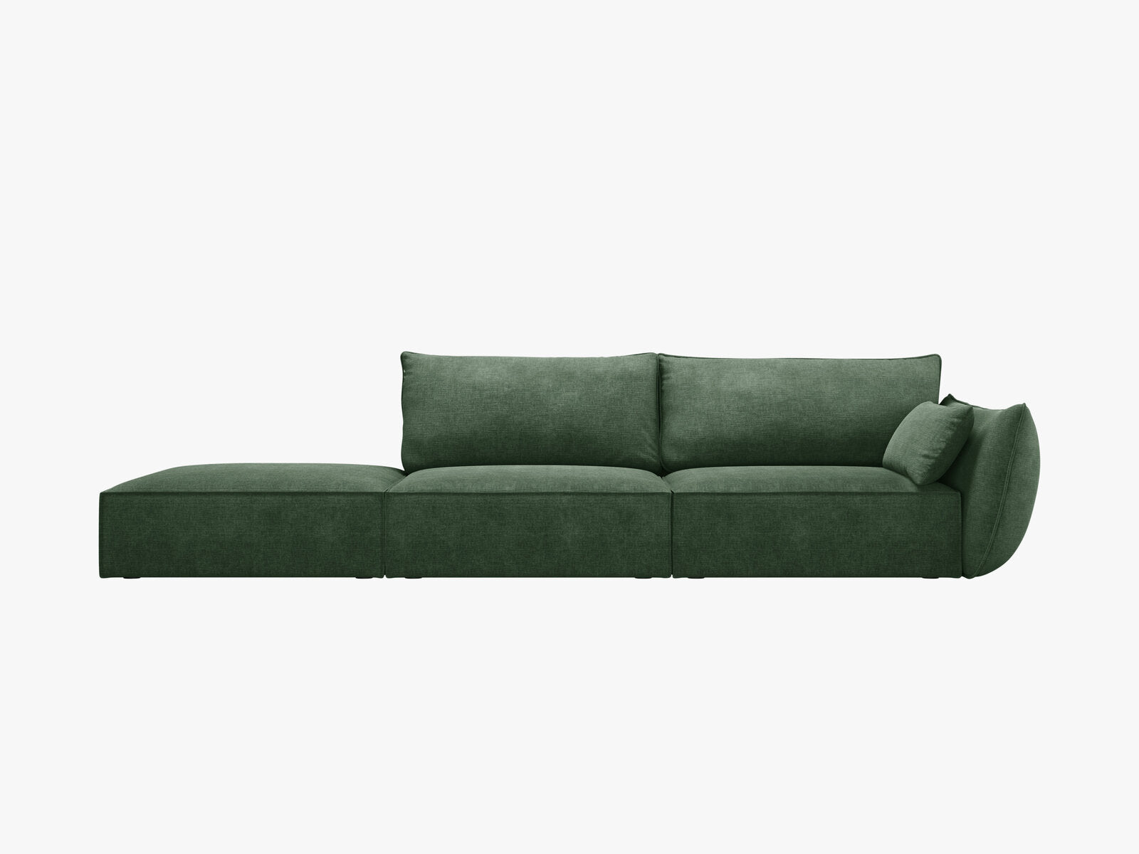 Micadoni Sofa Kaelle 4-Sitzer Links Chenille Over The Horizon Flaschengrün