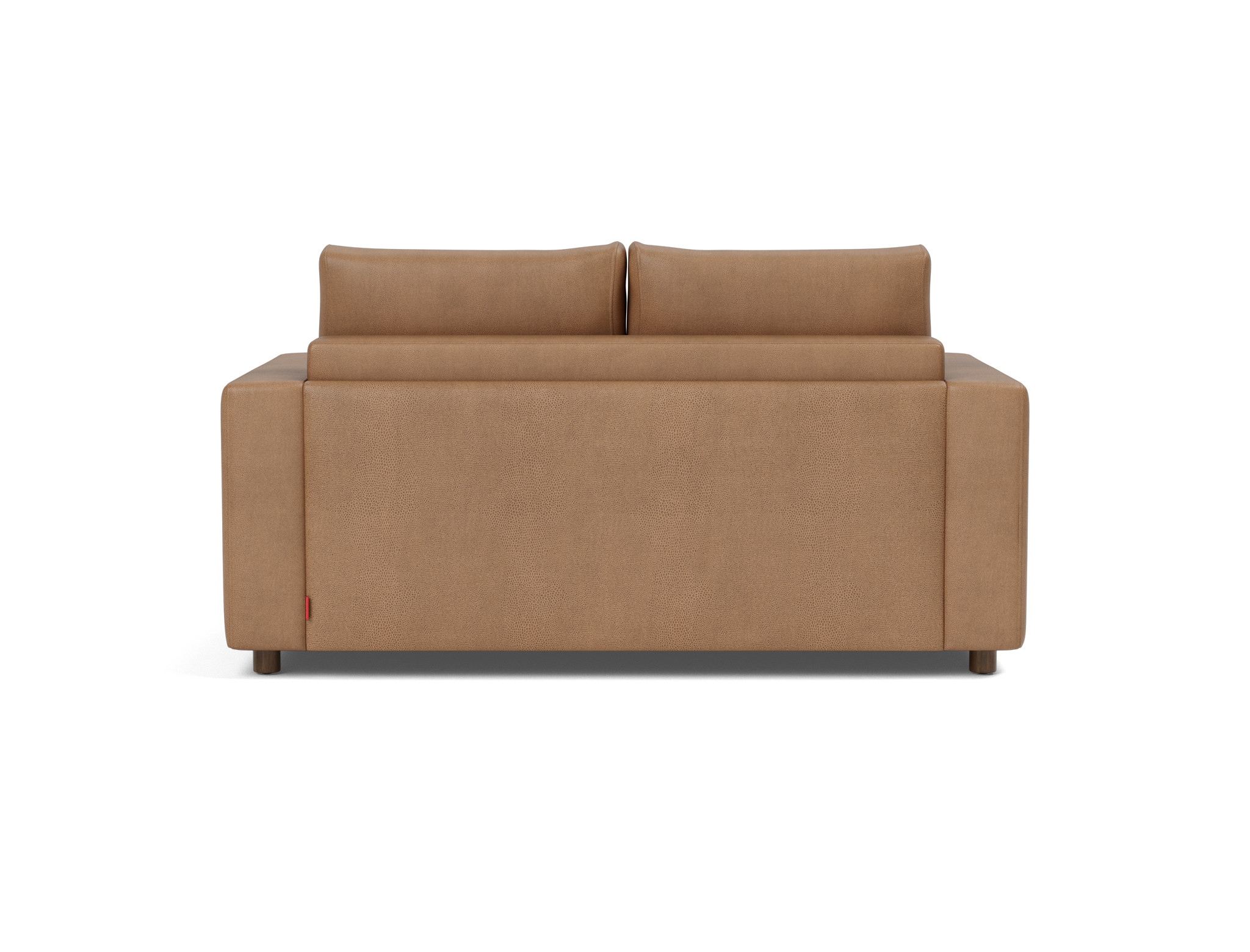 Schlafsofa Neah mit Standard-Armlehnen 140 Lederoptik Faunal 551-Brown