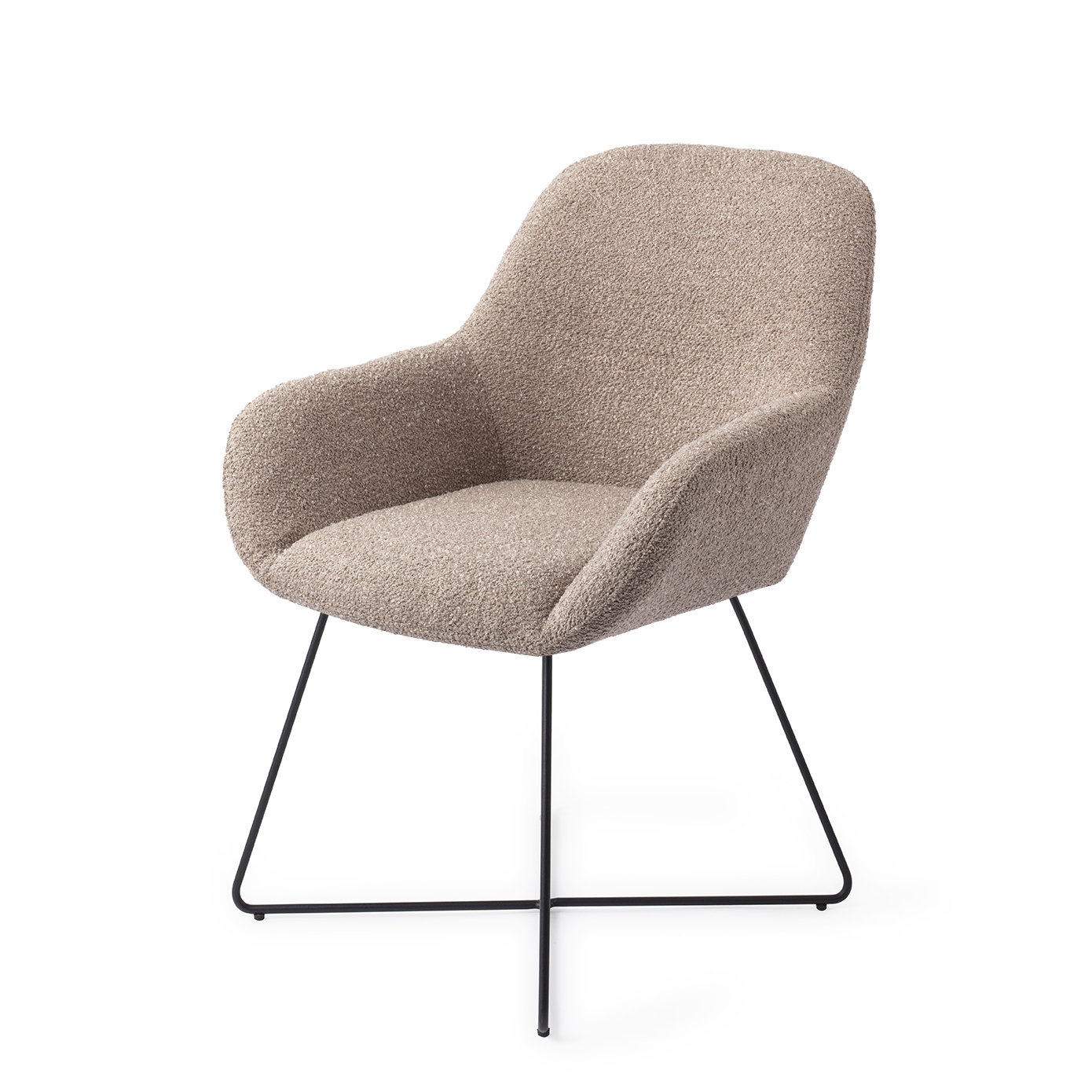 Jesper Home Esszimmerstuhl Kushi Stone Haze Cross Schwarz