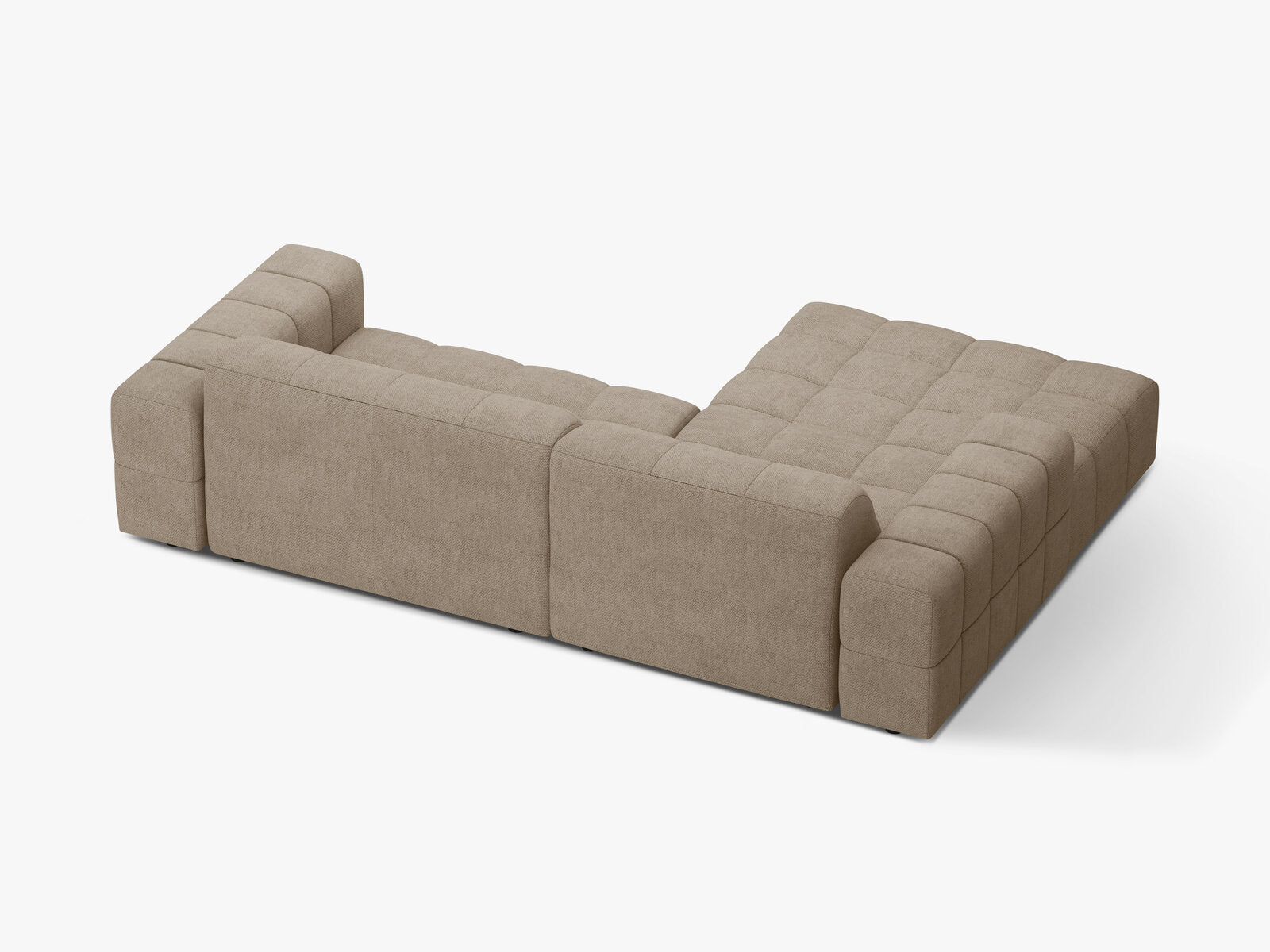 Micadoni Jennifer Ecksofa 4-Sitzer Links Chenille Eden Dunkelbeige