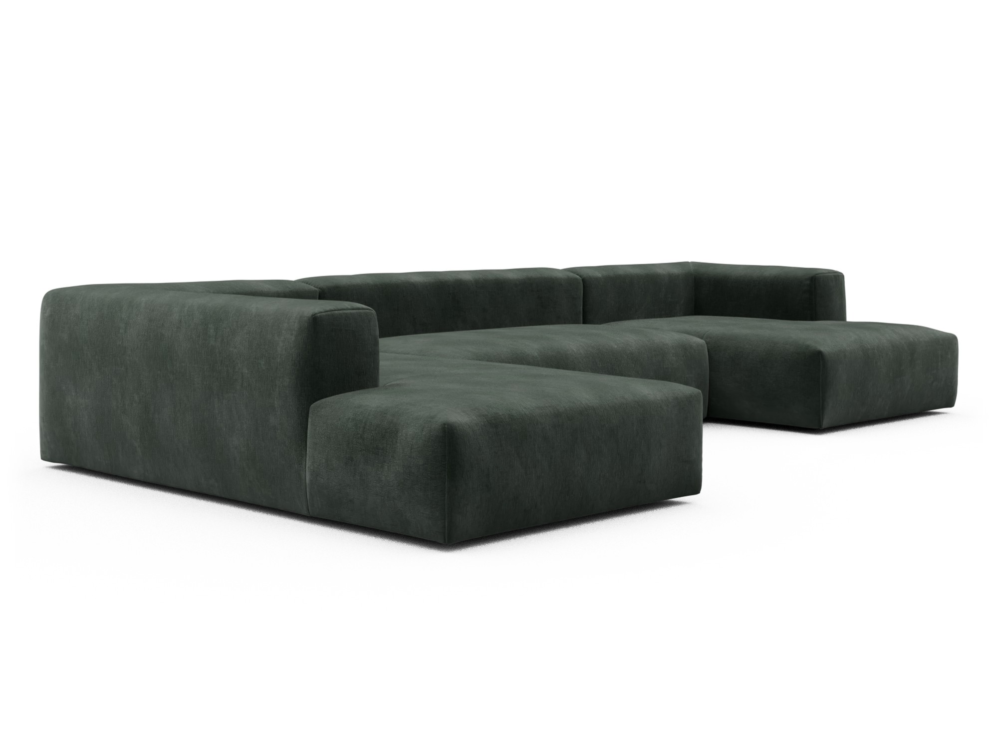 Skandi Home Wohnlandschaft Fred Relax-Ecke links mit 2-Sitzer und Chaiselongue rechts Smooth-Laurel-Green moebelfaktor