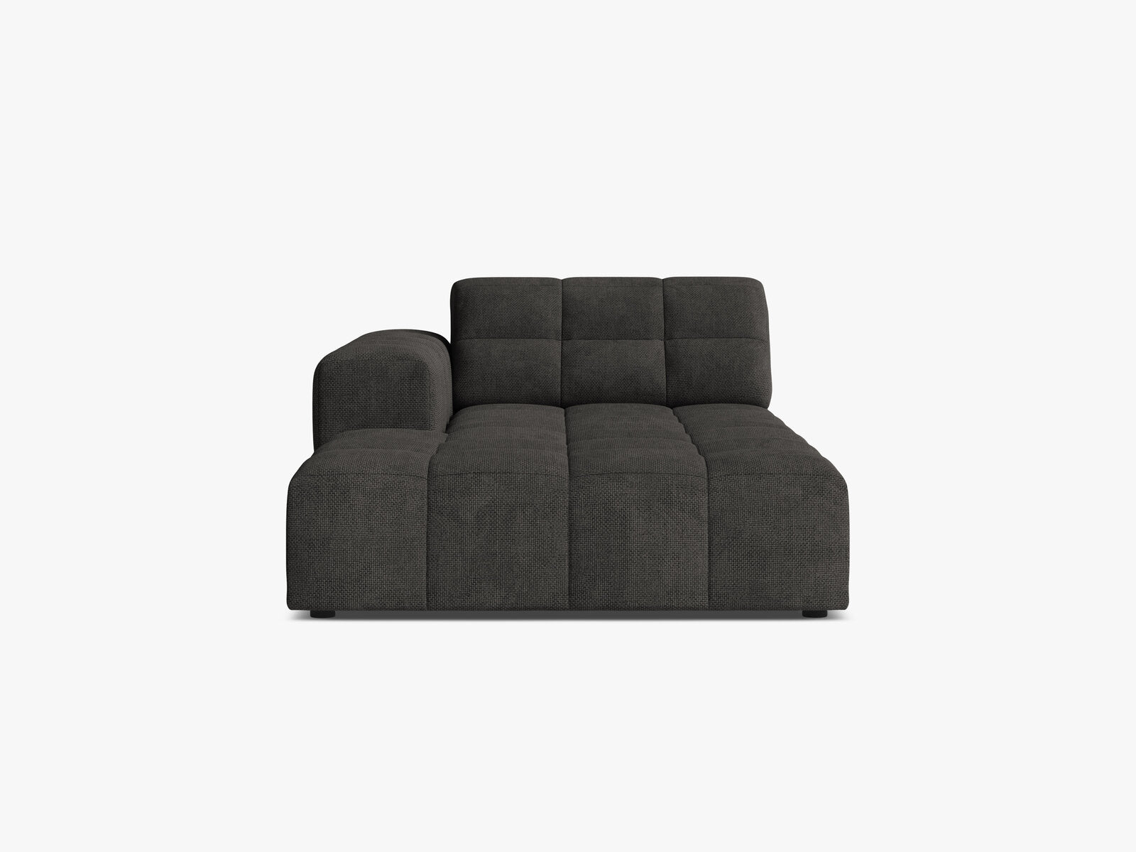 Micadoni Jennifer Chaiselongue Links Chenille Eden Dunkelgrau