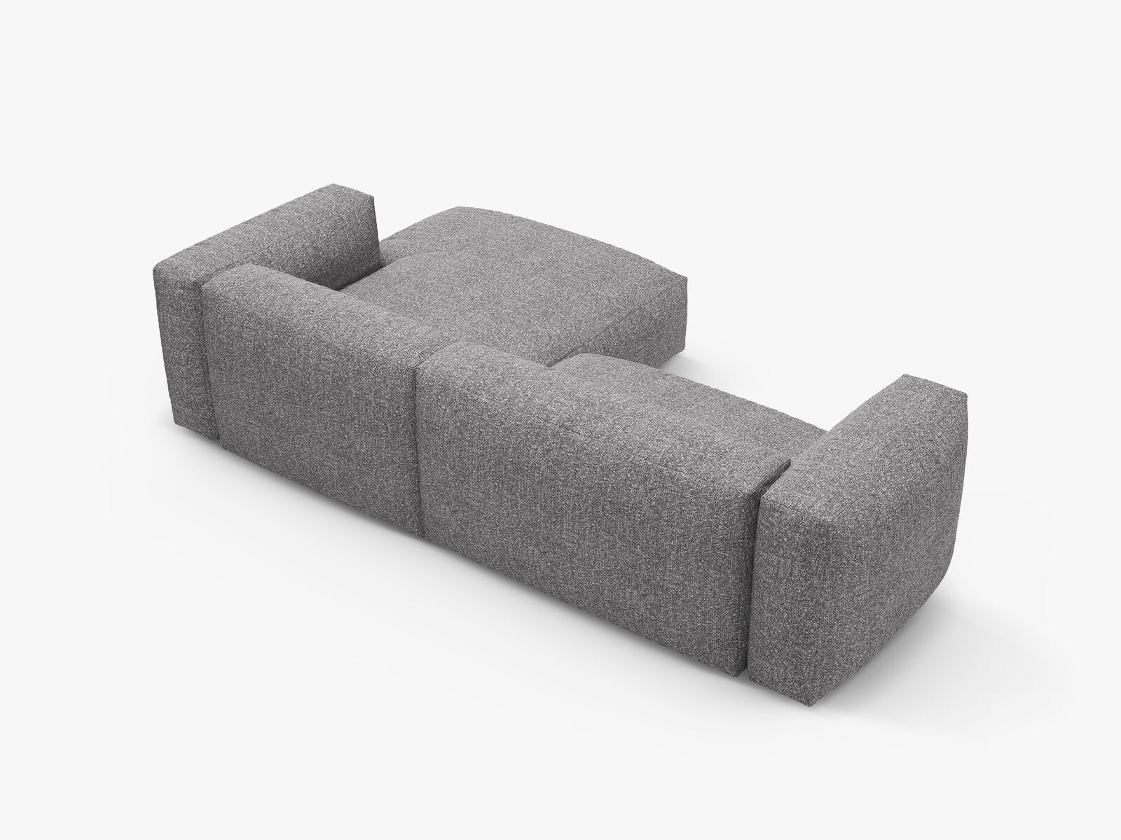 Micadoni Martina Ecksofa 4-Sitzer mit Schlaffunktion Rechts Boucle Monet Graphit