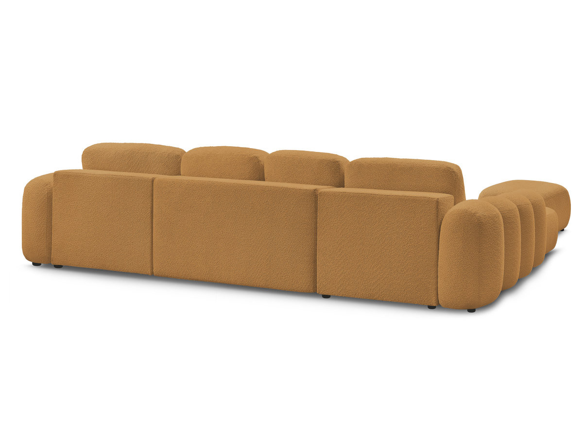 Bobochic Montaigne Wohnlandschaft mit Pouf Bouclé-Stoff Gelb Ecke links