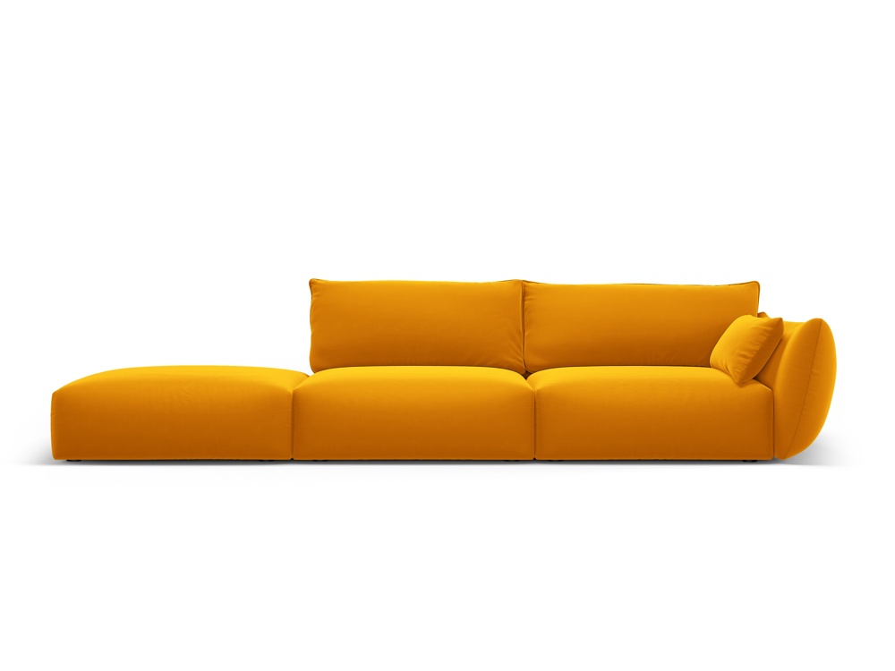 Cosmopolitan Design Sofa Matera 4-Sitzer offen Samt Salvador Gelb Links