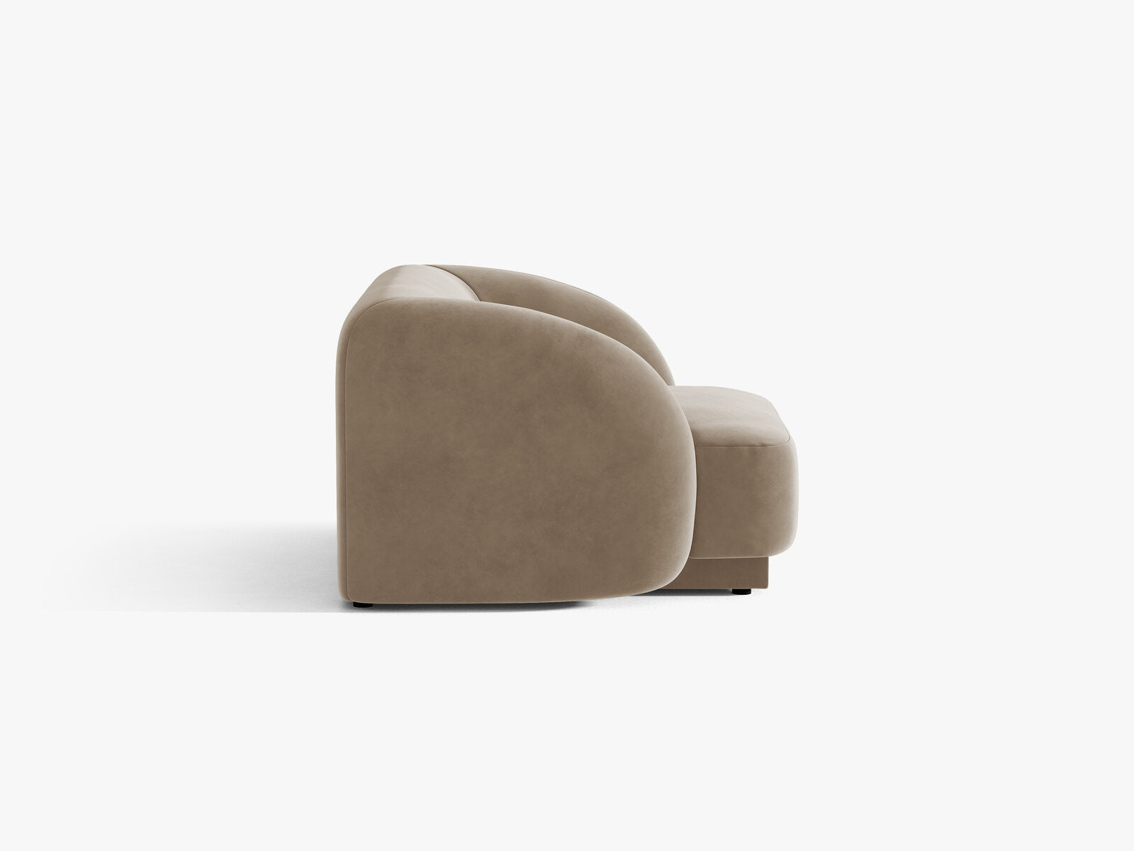 Micadoni Sessel Miley 1-Sitzer Samt Bluvel Cappuccino