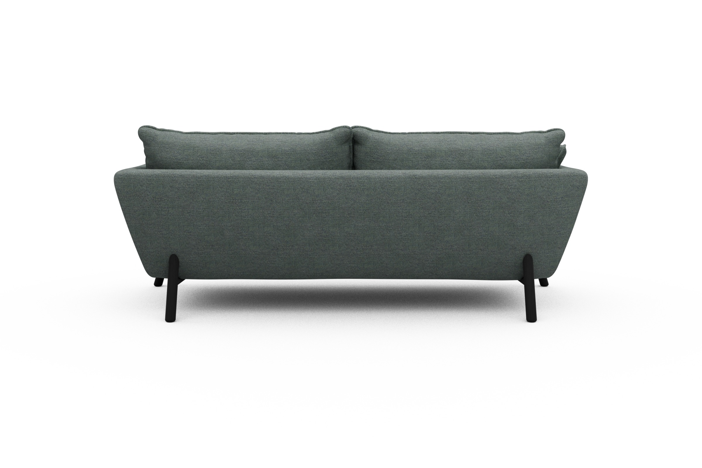 Sofa Emil PREMIUM 3-Sitzer Beinfarbe Eiche Schwarz Carreno-Ice-Blue