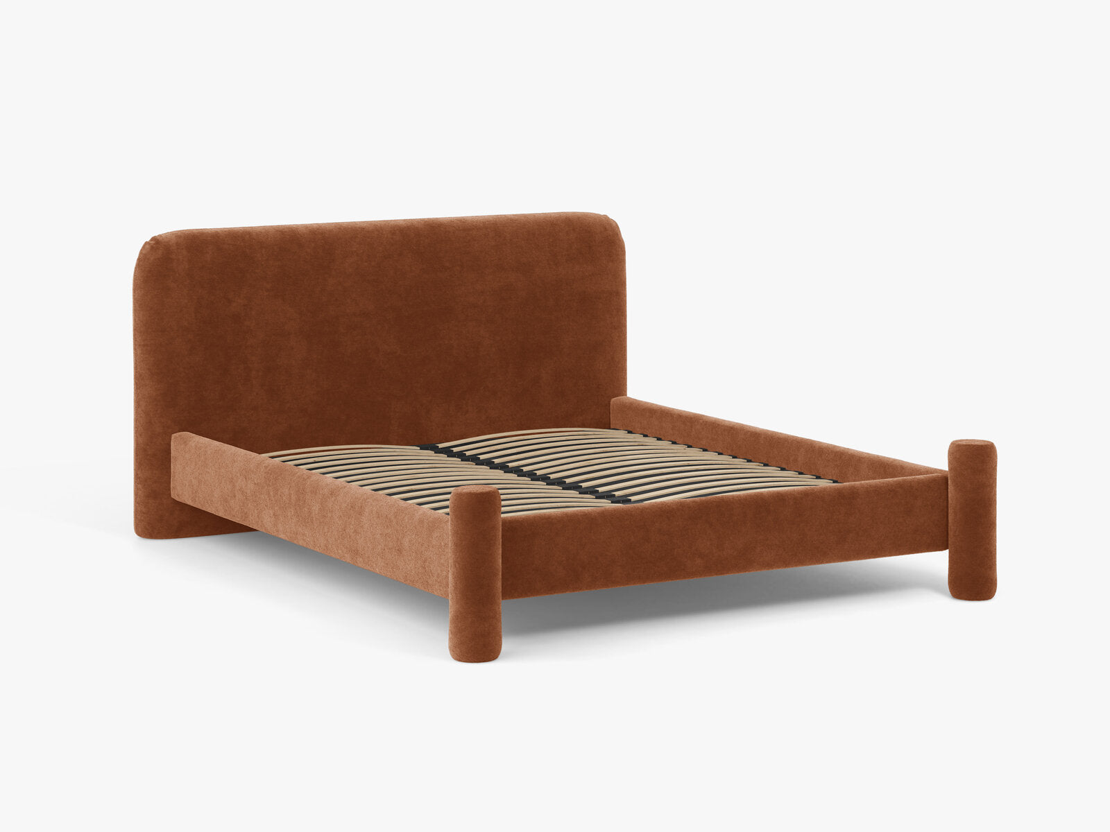 Micadoni Vera Bett mit Kopfteil Chenille Perfect Harmony Terrakotta 140x200