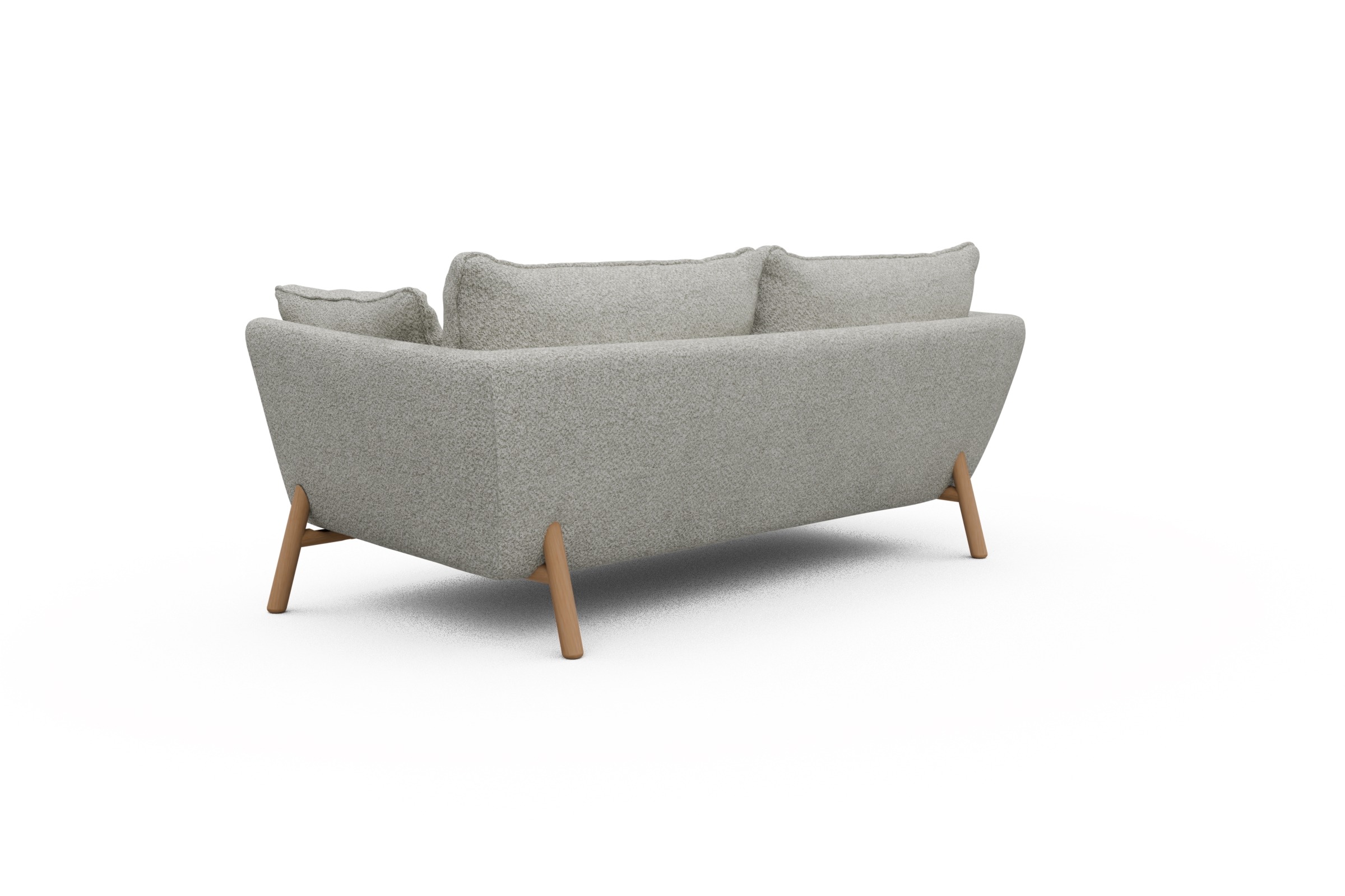 Sofa Emil PREMIUM 2-Sitzer Beinfarbe Eiche Natur Vanora-Warm-Sand
