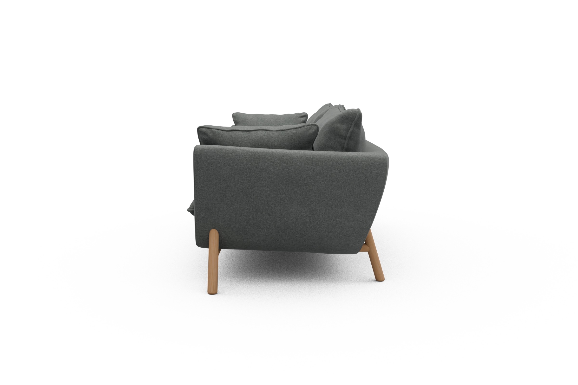 Sofa Emil PREMIUM 3-Sitzer Beinfarbe Eiche Natur Satya-Steel