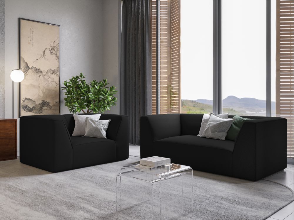 Cosmopolitan Design Sessel Siena Strukturierter Stoff Ottawa Schwarz