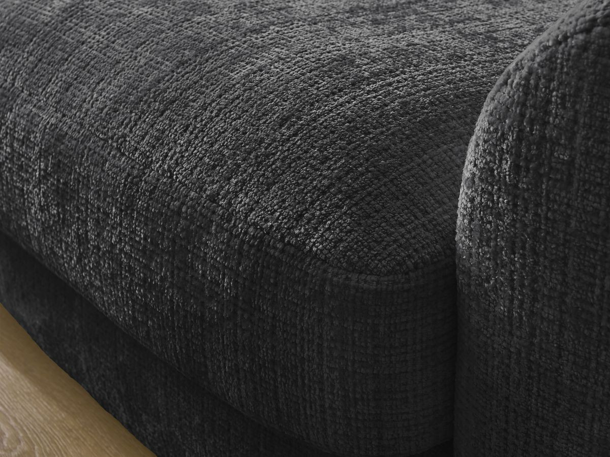 Bobochic Leonore Ecksofa Strukturstoff Schwarz Ecke links