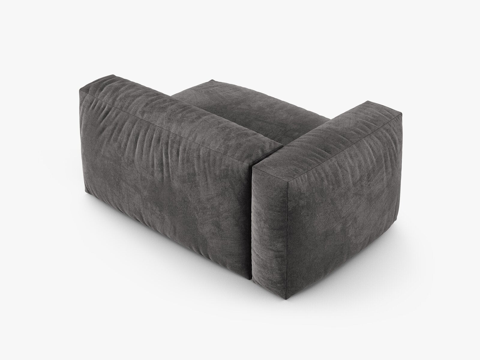 Micadoni Eckmodul mit Armlehne Martina 1-Sitzer Groß 90cm Sitztiefe Links Samt Vogue Grau
