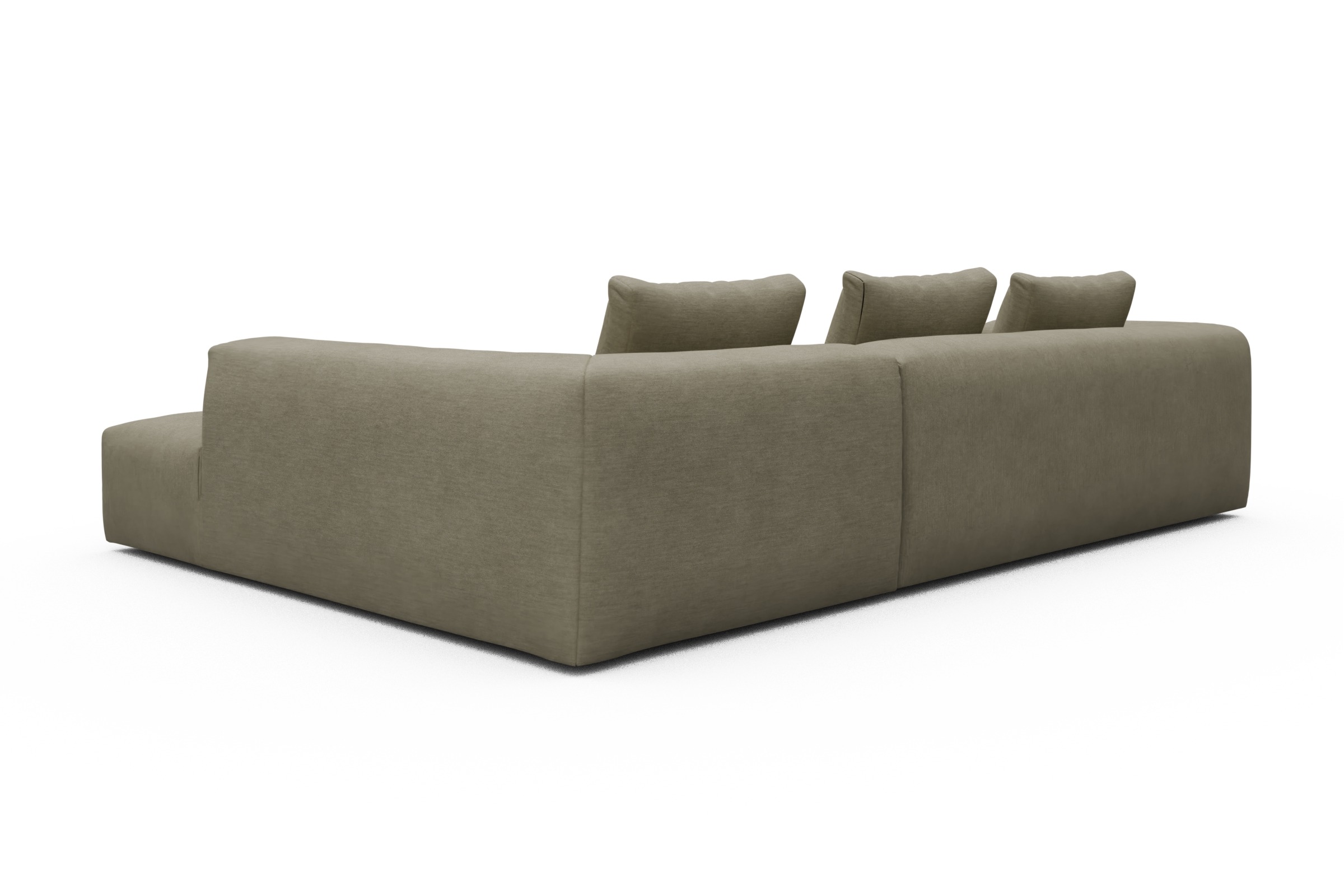 Ecksofa Fred Relax-Ecke rechts mit 2,5-Sitzer Vivus-Dusty-Sand